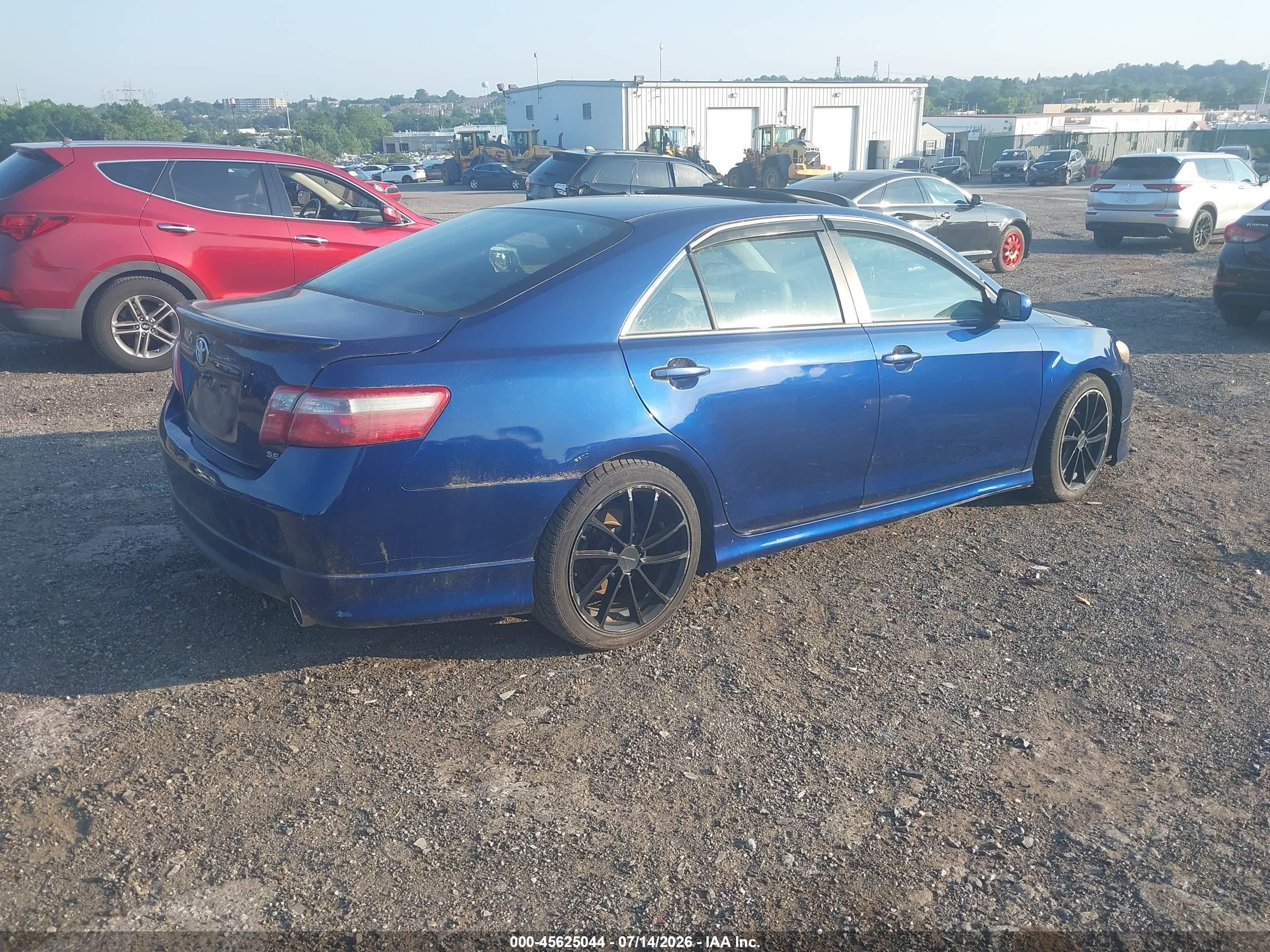 2009 Toyota Camry Se V6 Blue vin: 4T1BK46K89U076957