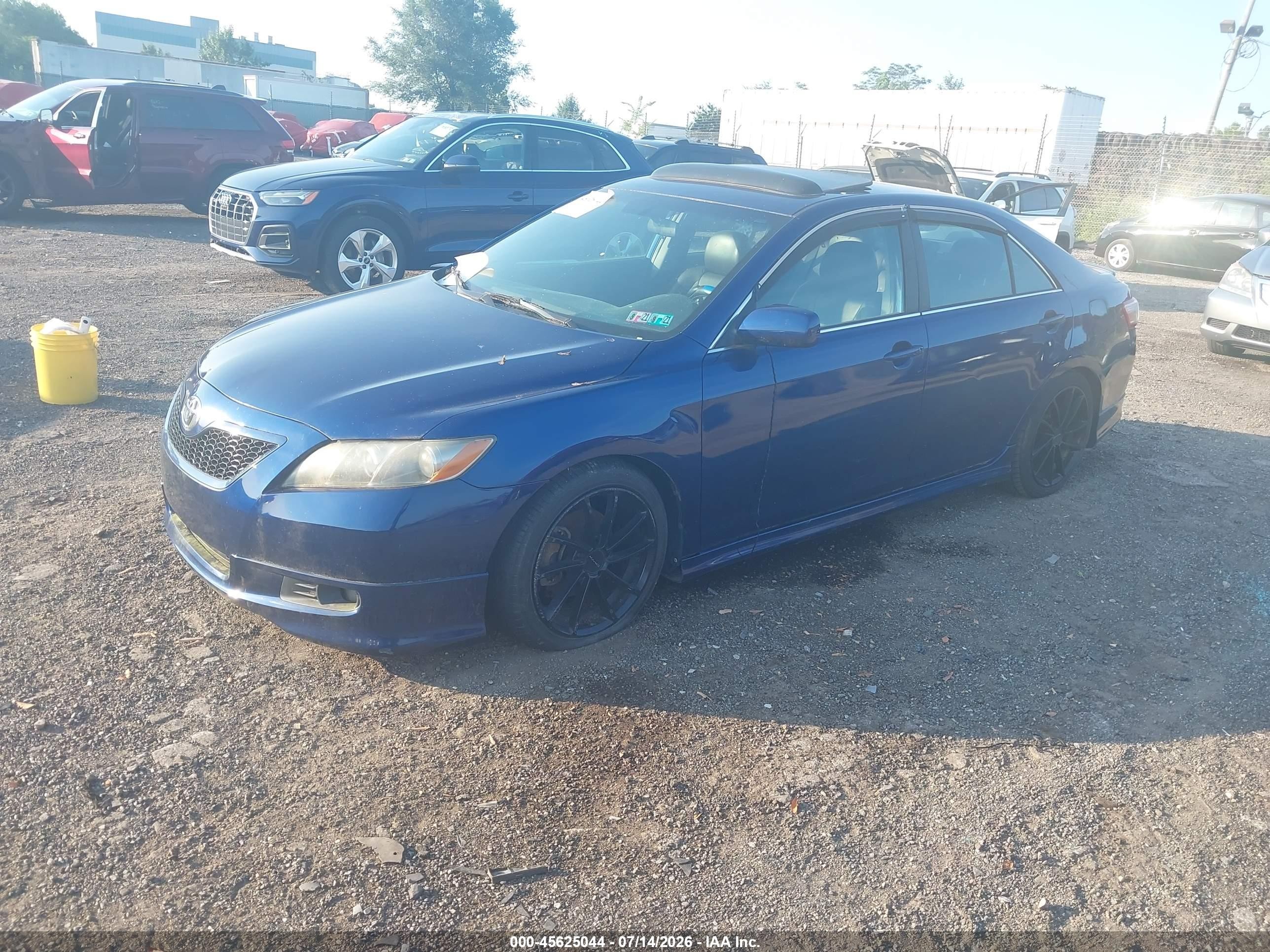 2009 Toyota Camry Se V6 Blue vin: 4T1BK46K89U076957