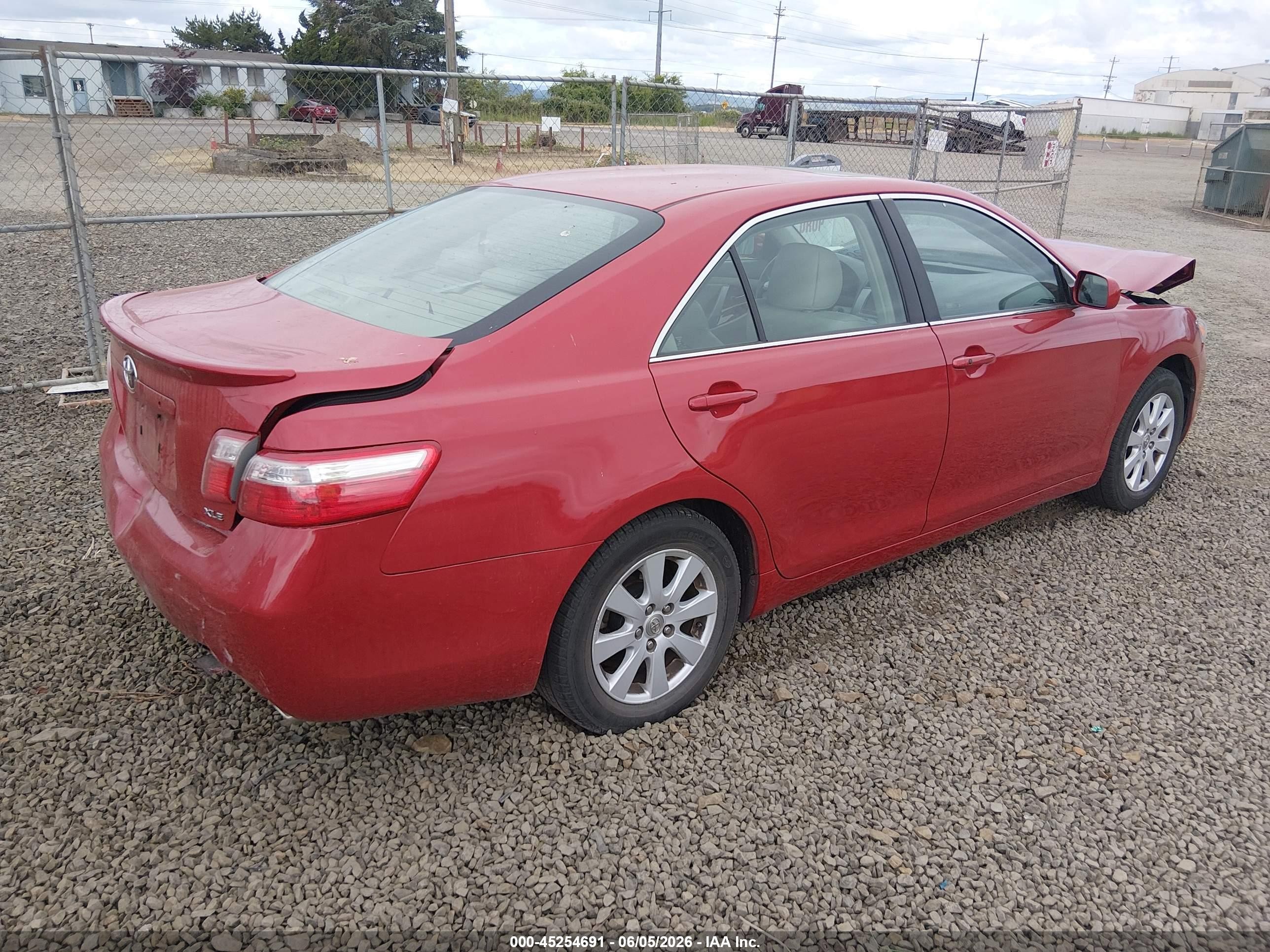 2009 Toyota Camry Xle V6 Red vin: 4T1BK46K89U092866