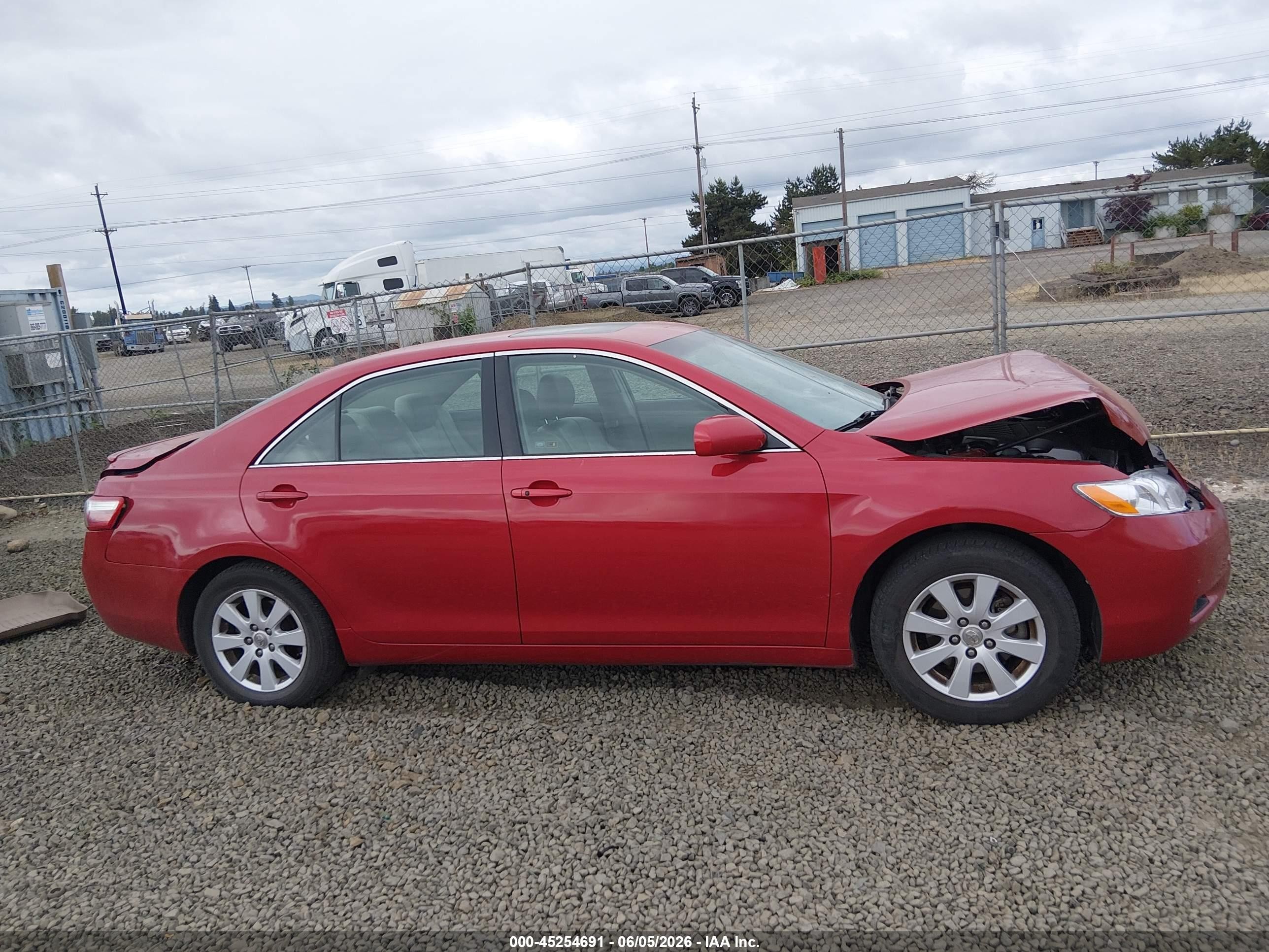 2009 Toyota Camry Xle V6 Red vin: 4T1BK46K89U092866