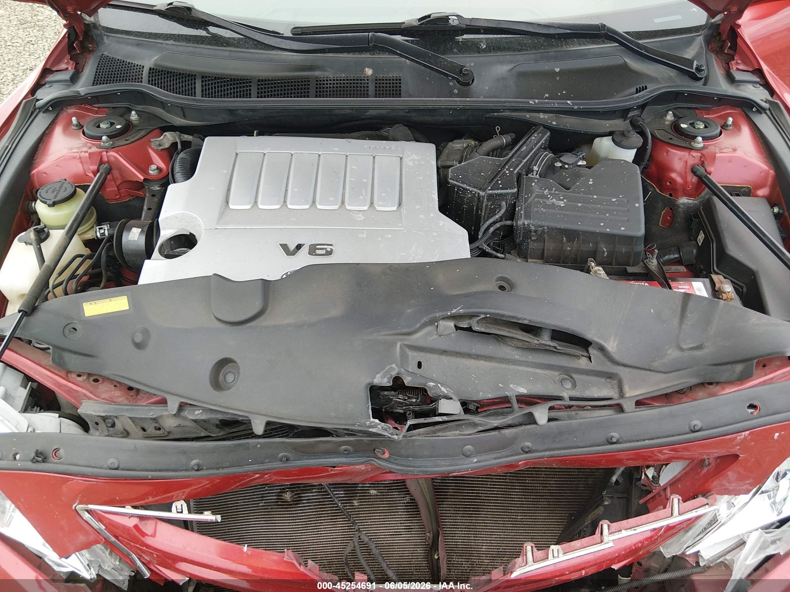 2009 Toyota Camry Xle V6 Red vin: 4T1BK46K89U092866