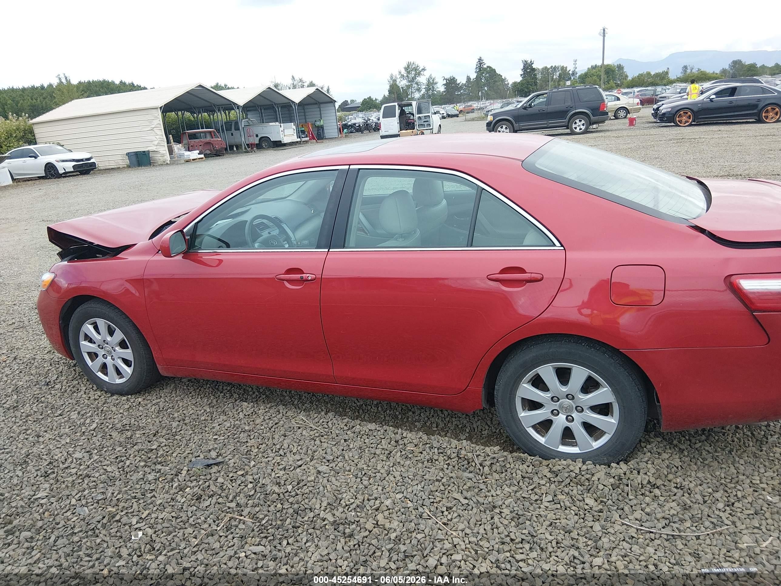 2009 Toyota Camry Xle V6 Red vin: 4T1BK46K89U092866