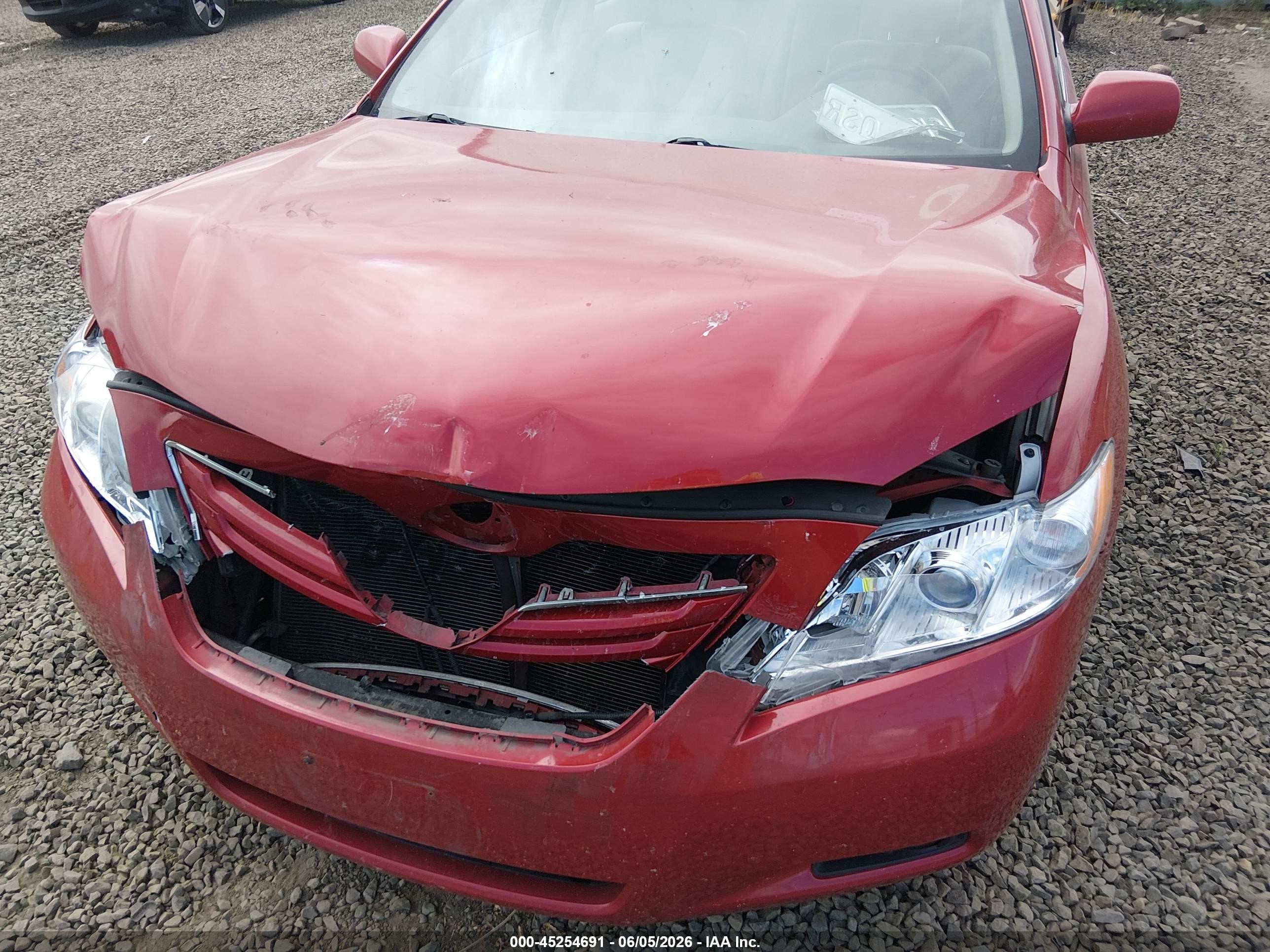 2009 Toyota Camry Xle V6 Red vin: 4T1BK46K89U092866