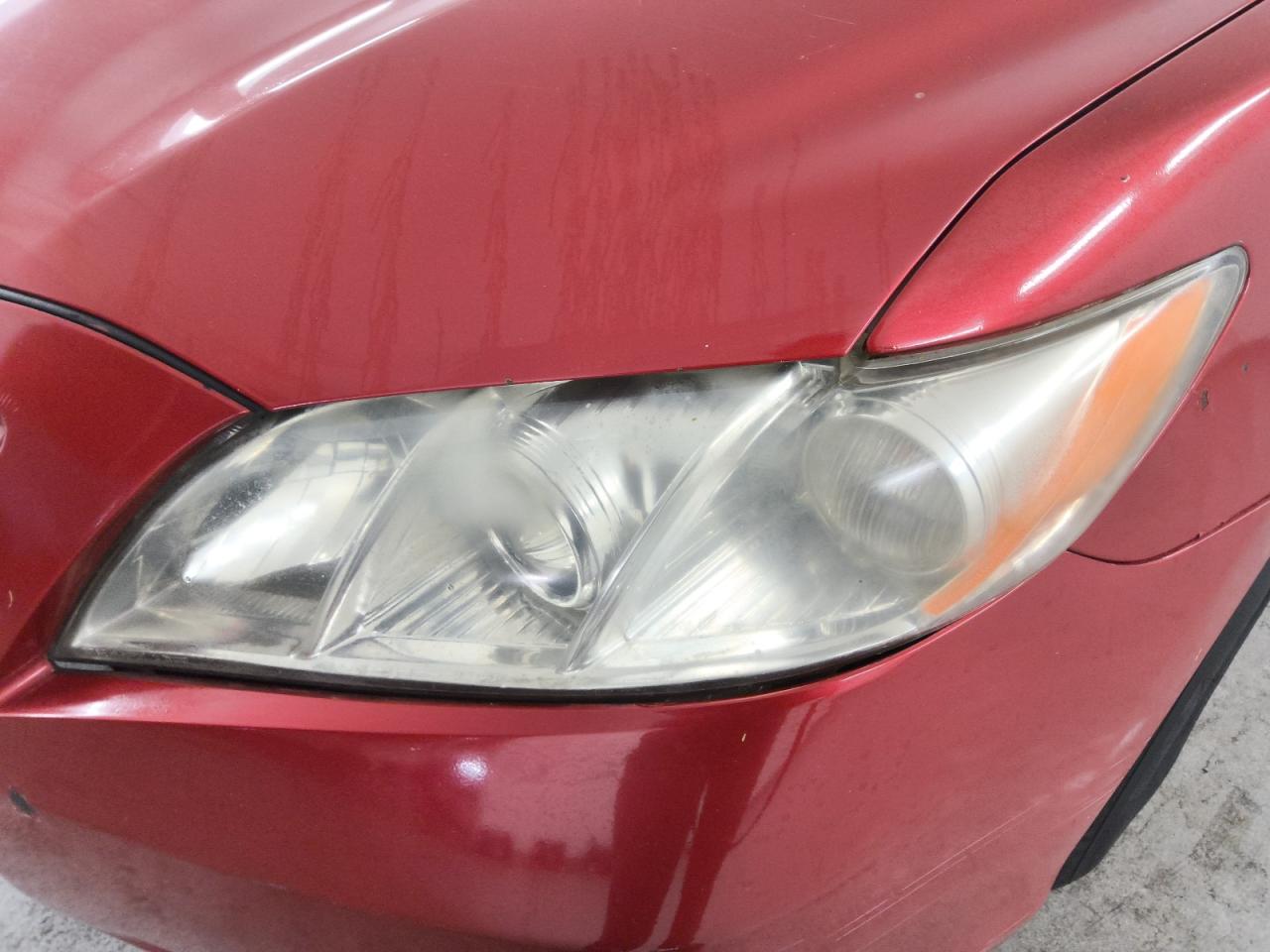 2007 Toyota Camry Le V6 Red vin: 4T1BK46K97U029949 Damage: Left Head Lamp, Faded, Repair Required