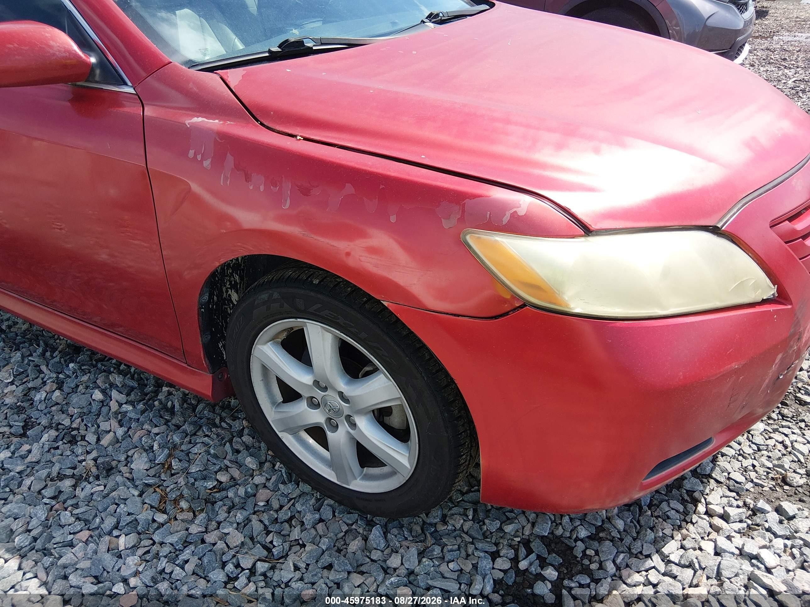 2007 Toyota Camry Se V6 Красный vin: 4T1BK46K97U036500