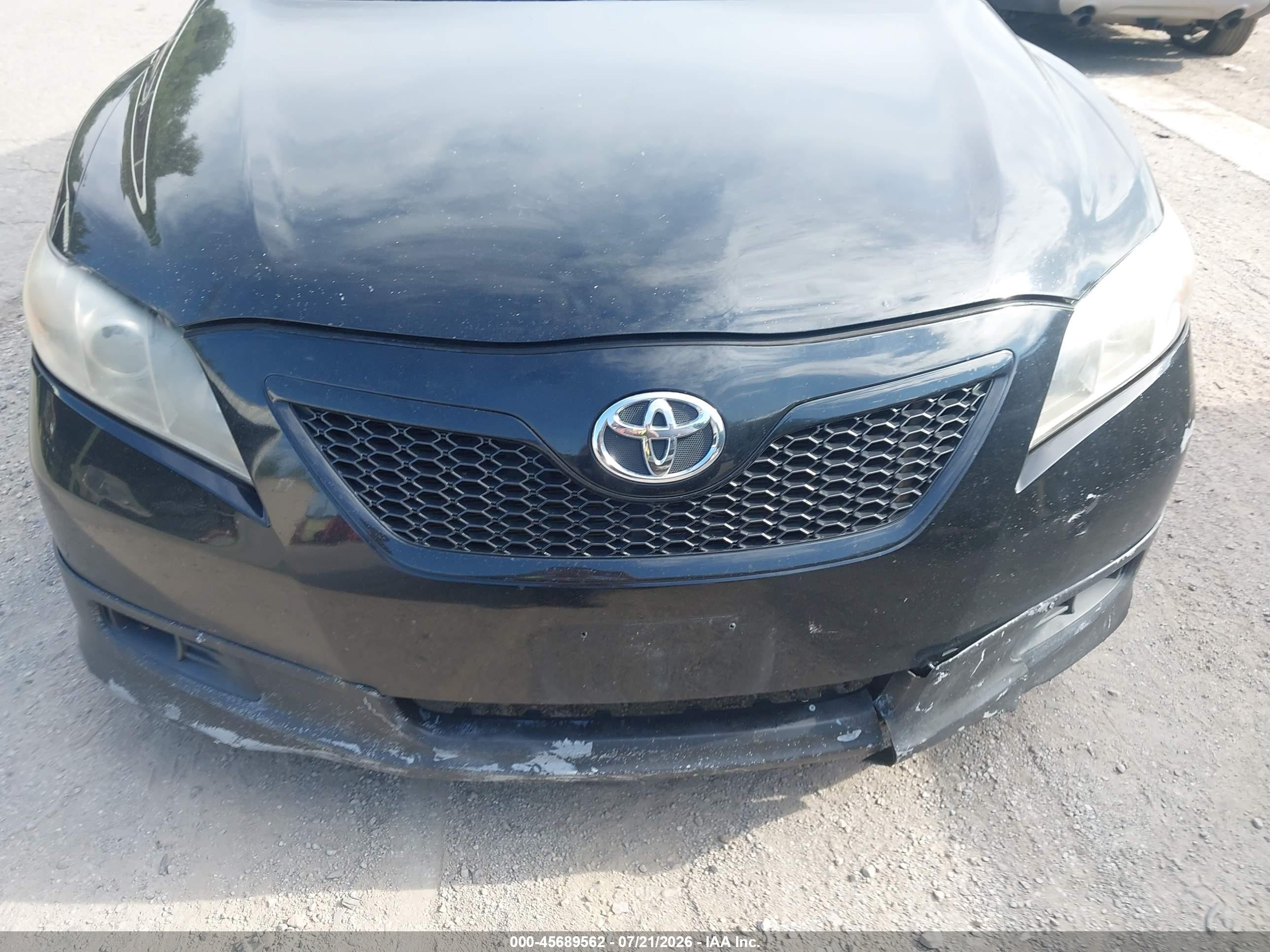 2007 Toyota Camry Se V6 Black vin: 4T1BK46K97U040014