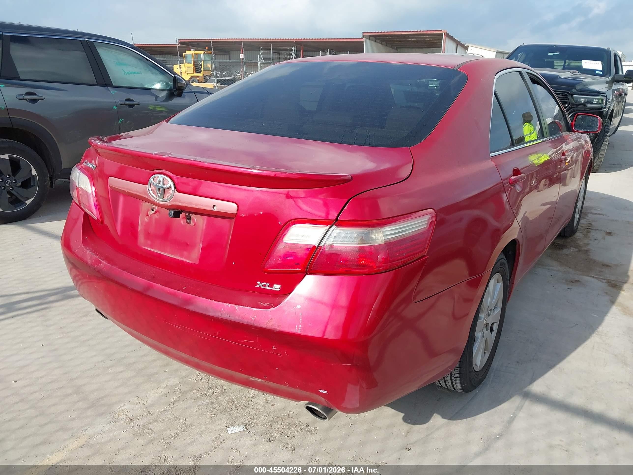 2007 Toyota Camry Xle V6 Red vin: 4T1BK46K97U049876