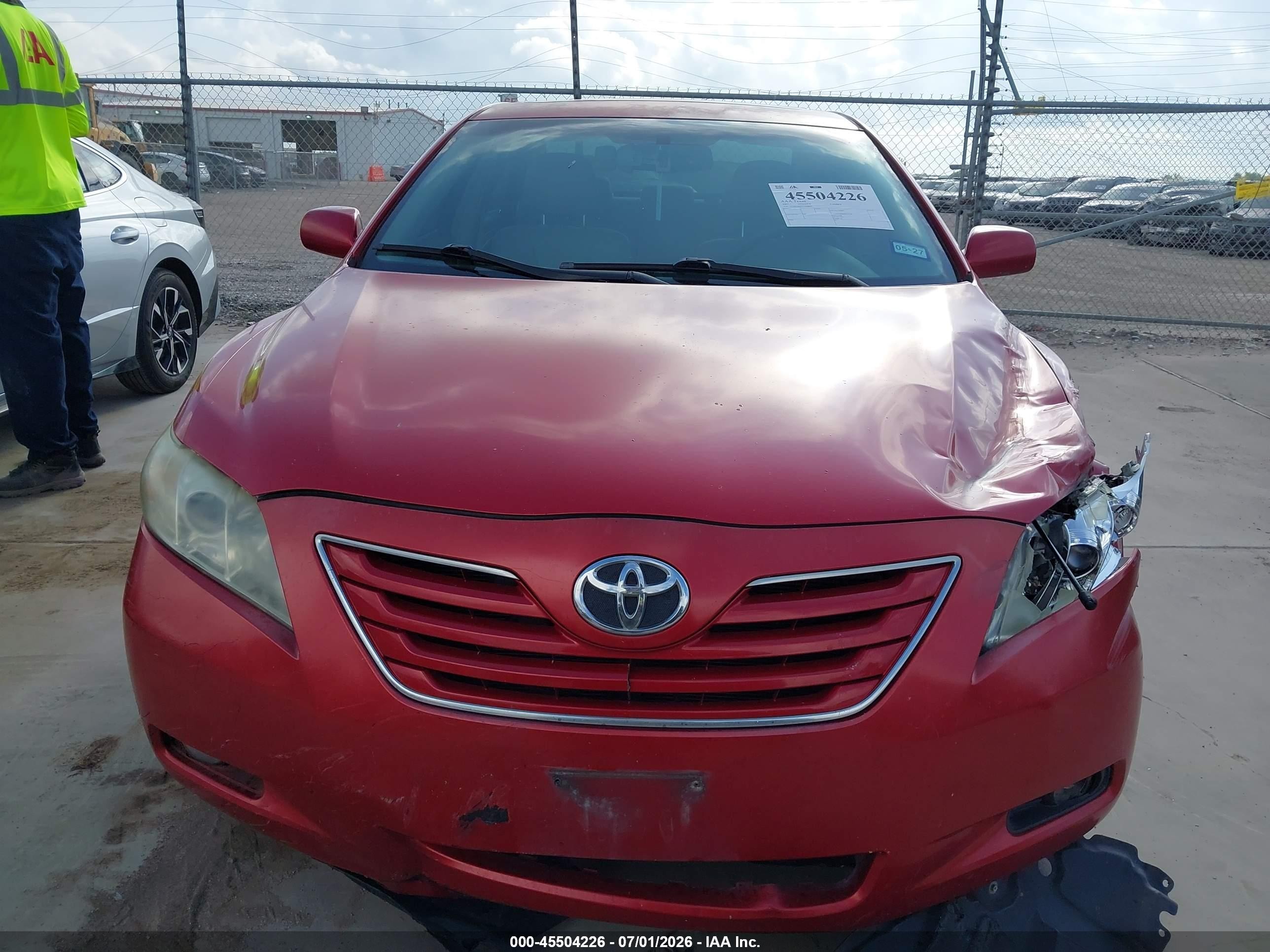 2007 Toyota Camry Xle V6 Red vin: 4T1BK46K97U049876