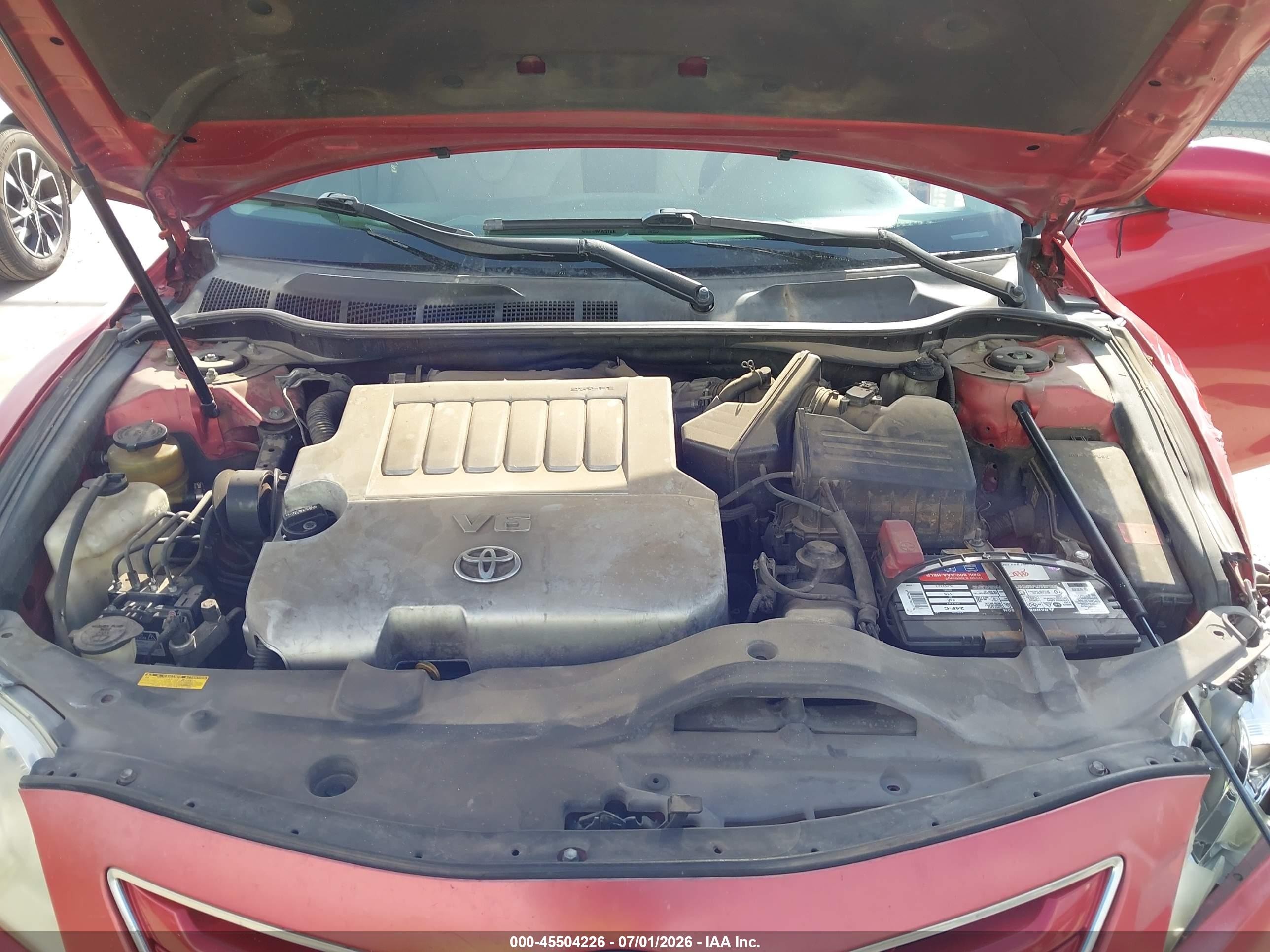 2007 Toyota Camry Xle V6 Red vin: 4T1BK46K97U049876
