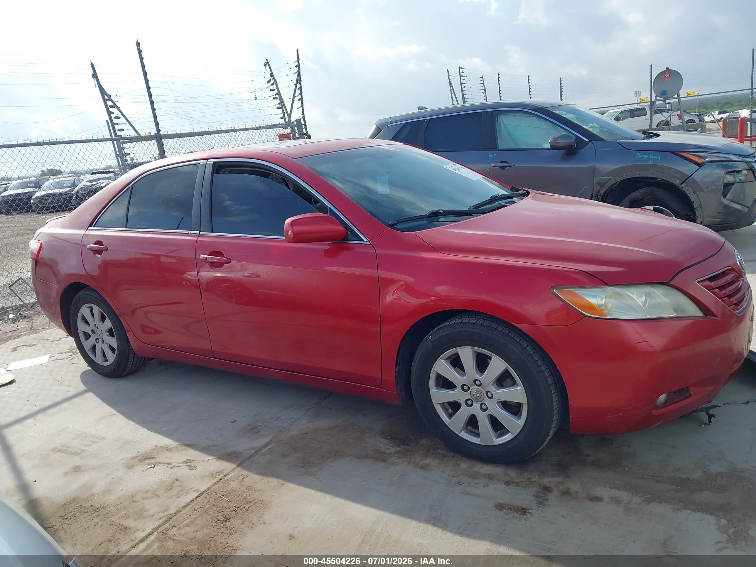 2007 Toyota Camry Xle V6 Red vin: 4T1BK46K97U049876
