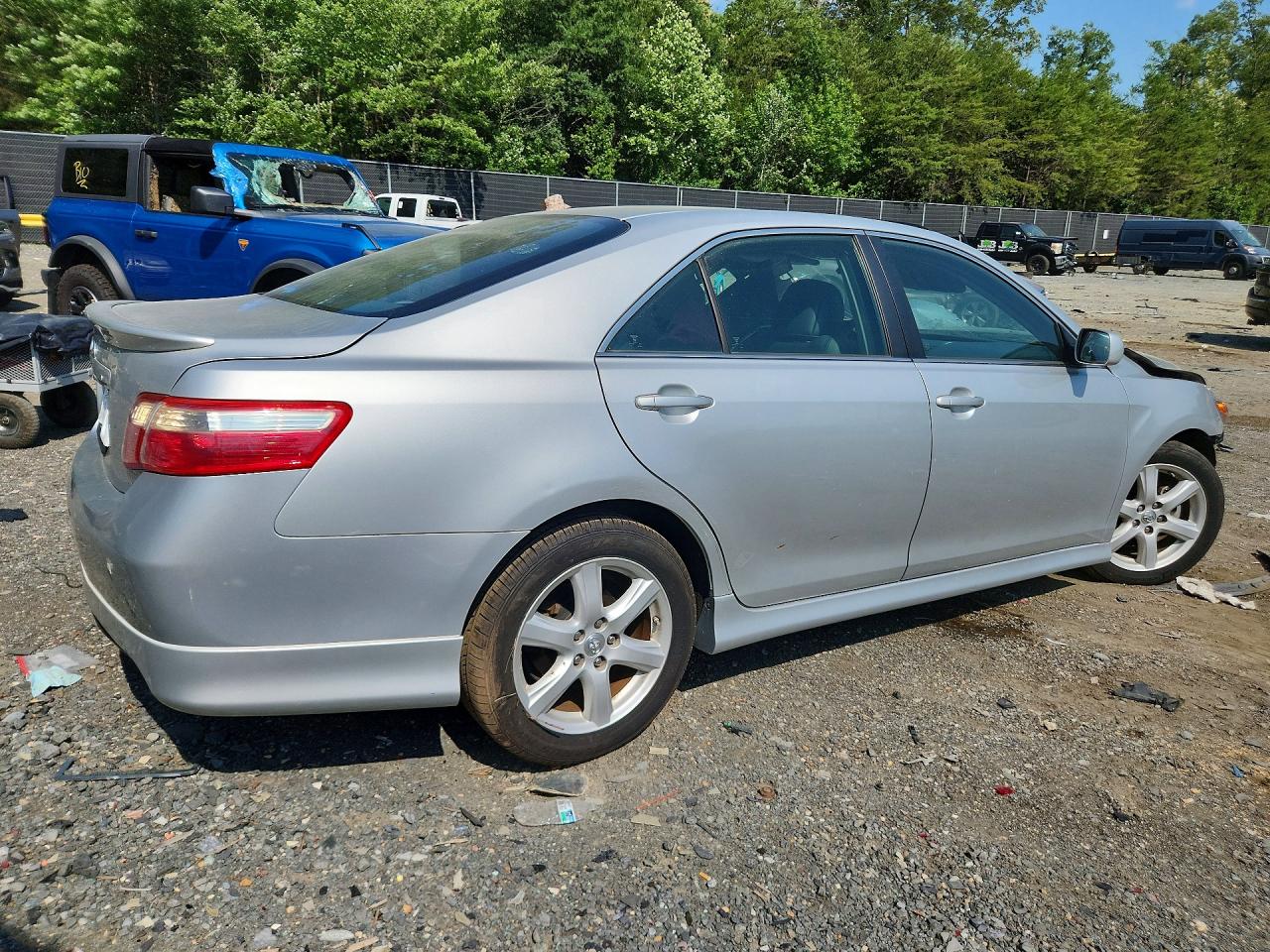 2007 Toyota Camry Se V6 Silver vin: 4T1BK46K97U553831