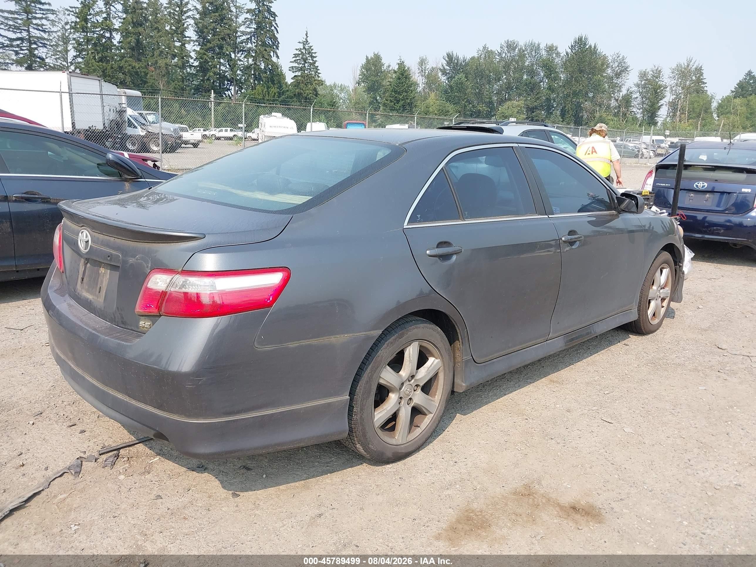 2008 Toyota Camry Se Gray vin: 4T1BK46K98U058336