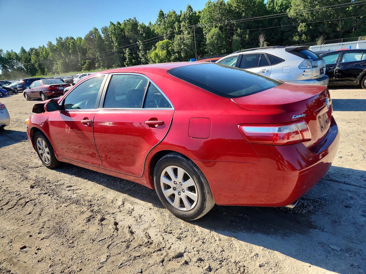 2008 Toyota Camry Xle V6 Red vin: 4T1BK46K98U065559