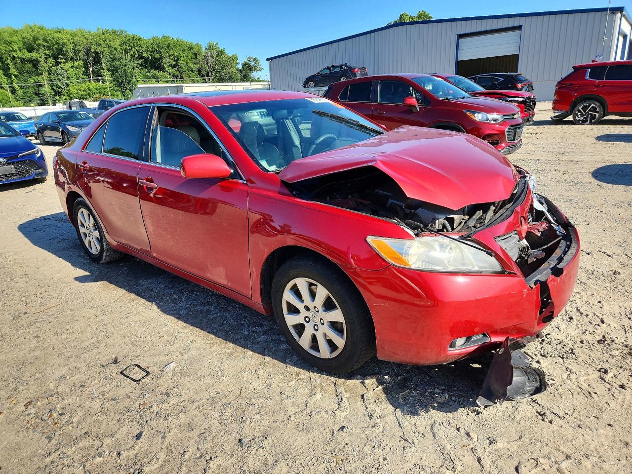 2008 Toyota Camry Xle V6 Red vin: 4T1BK46K98U065559
