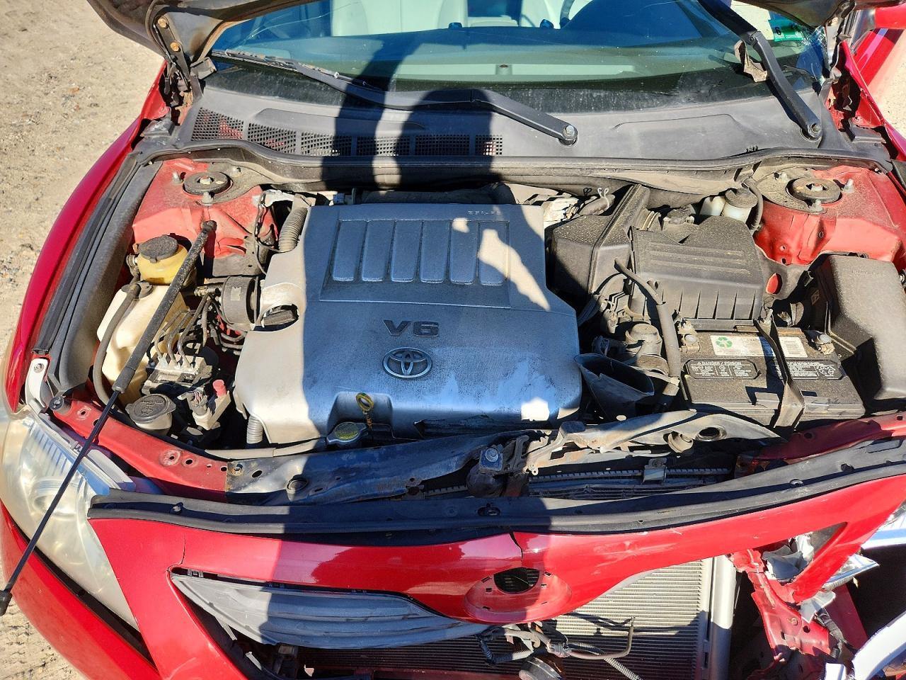 2008 Toyota Camry Xle V6 Red vin: 4T1BK46K98U065559