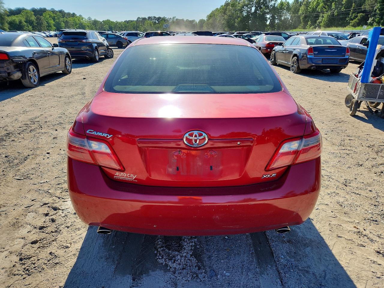 2008 Toyota Camry Xle V6 Red vin: 4T1BK46K98U065559
