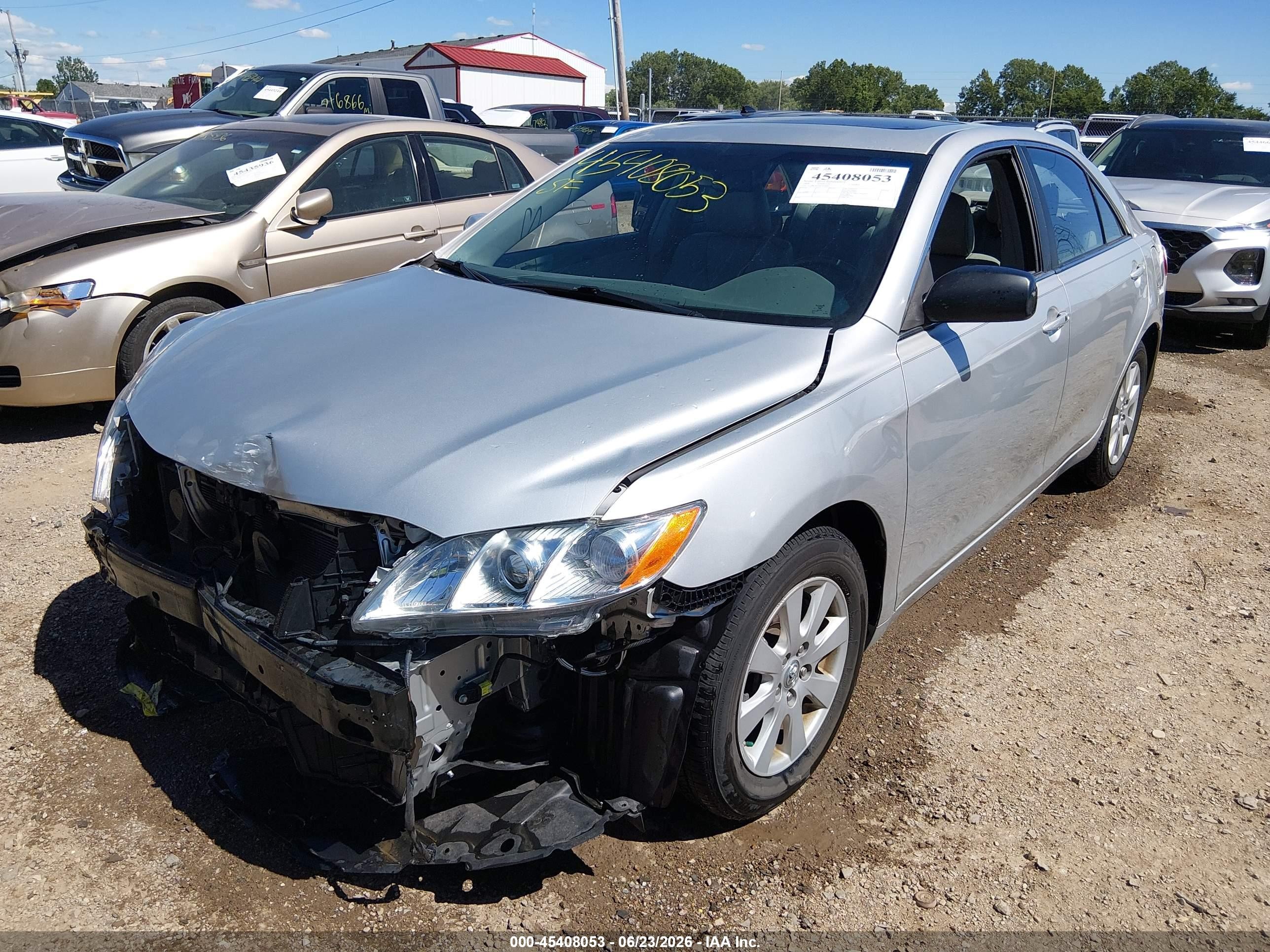 2009 Toyota Camry Xle V6 Silver vin: 4T1BK46K99U073694