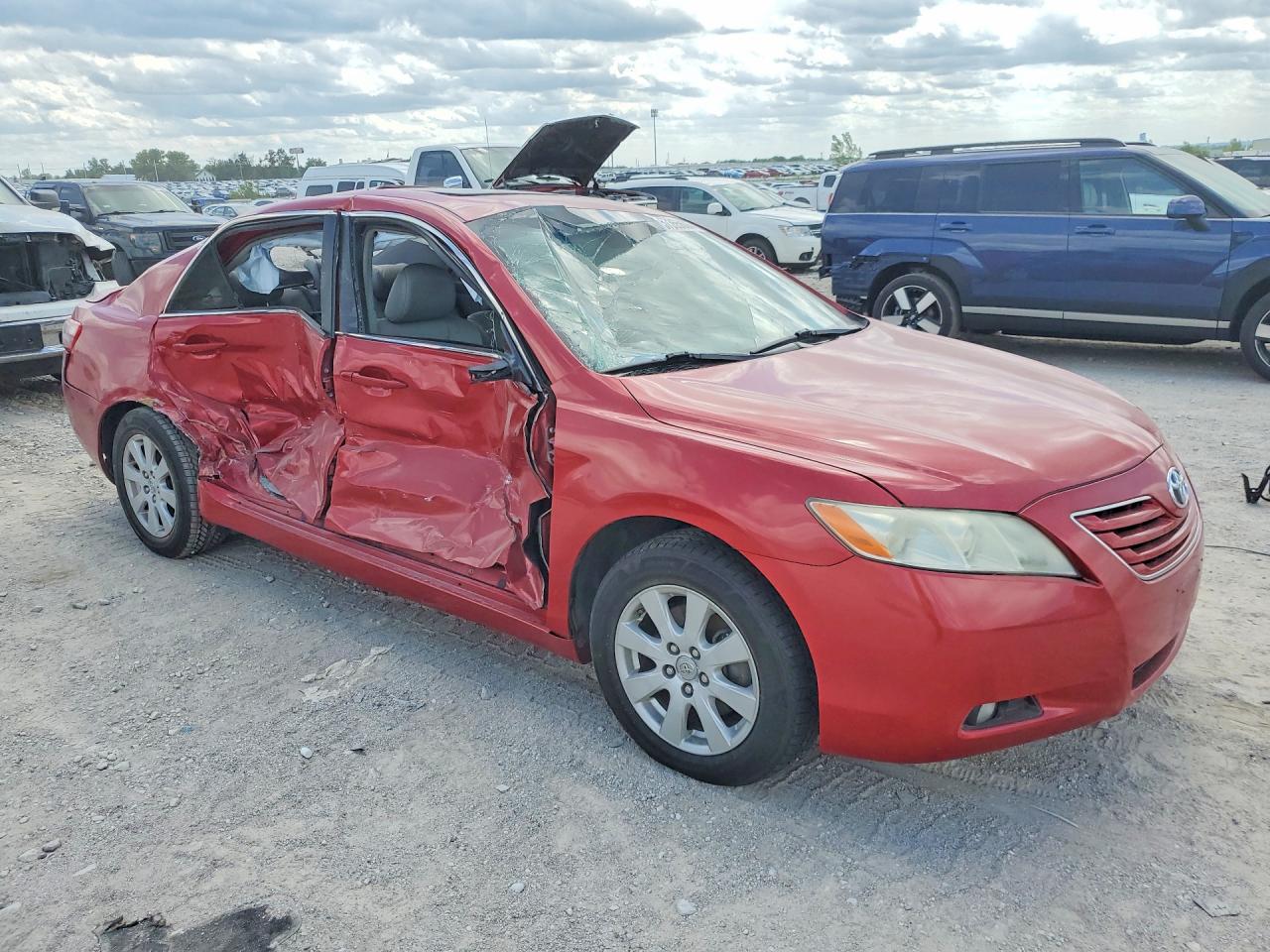2009 Toyota Camry Xle V6 Red vin: 4T1BK46K99U093301