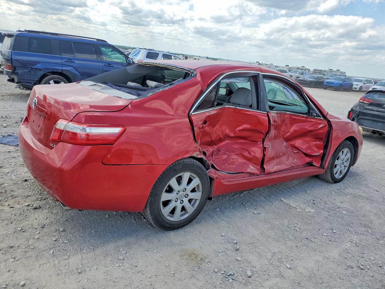 2009 Toyota Camry Xle V6 Red vin: 4T1BK46K99U093301