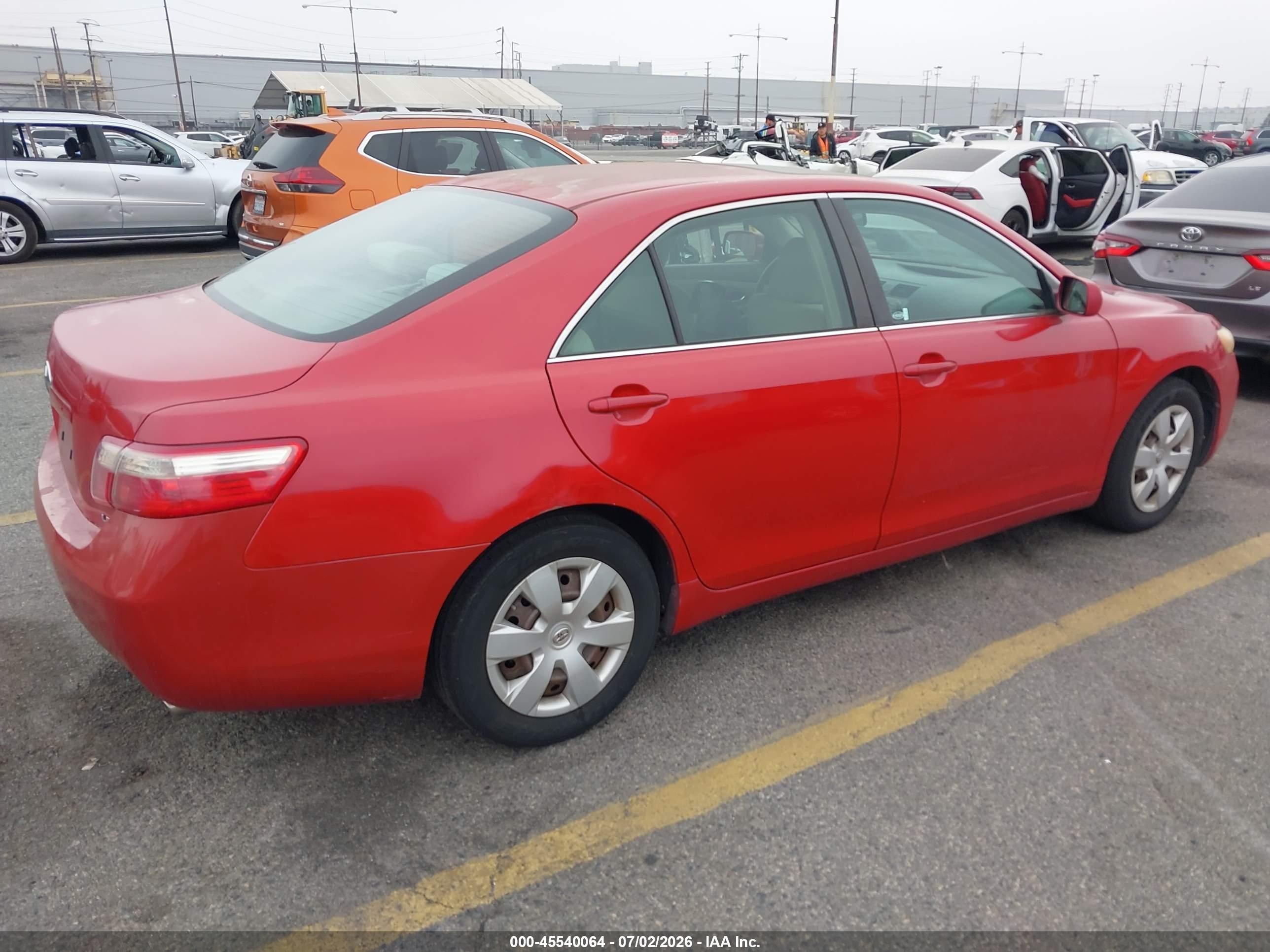 2007 Toyota Camry Le V6 Красный vin: 4T1BK46KX7U021651
