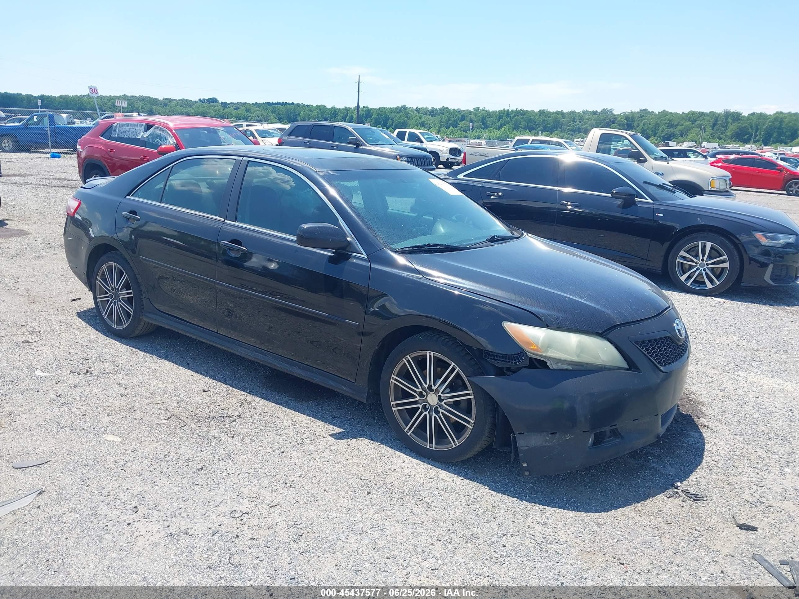 2007 Toyota Camry Se V6 Black vin: 4T1BK46KX7U025831