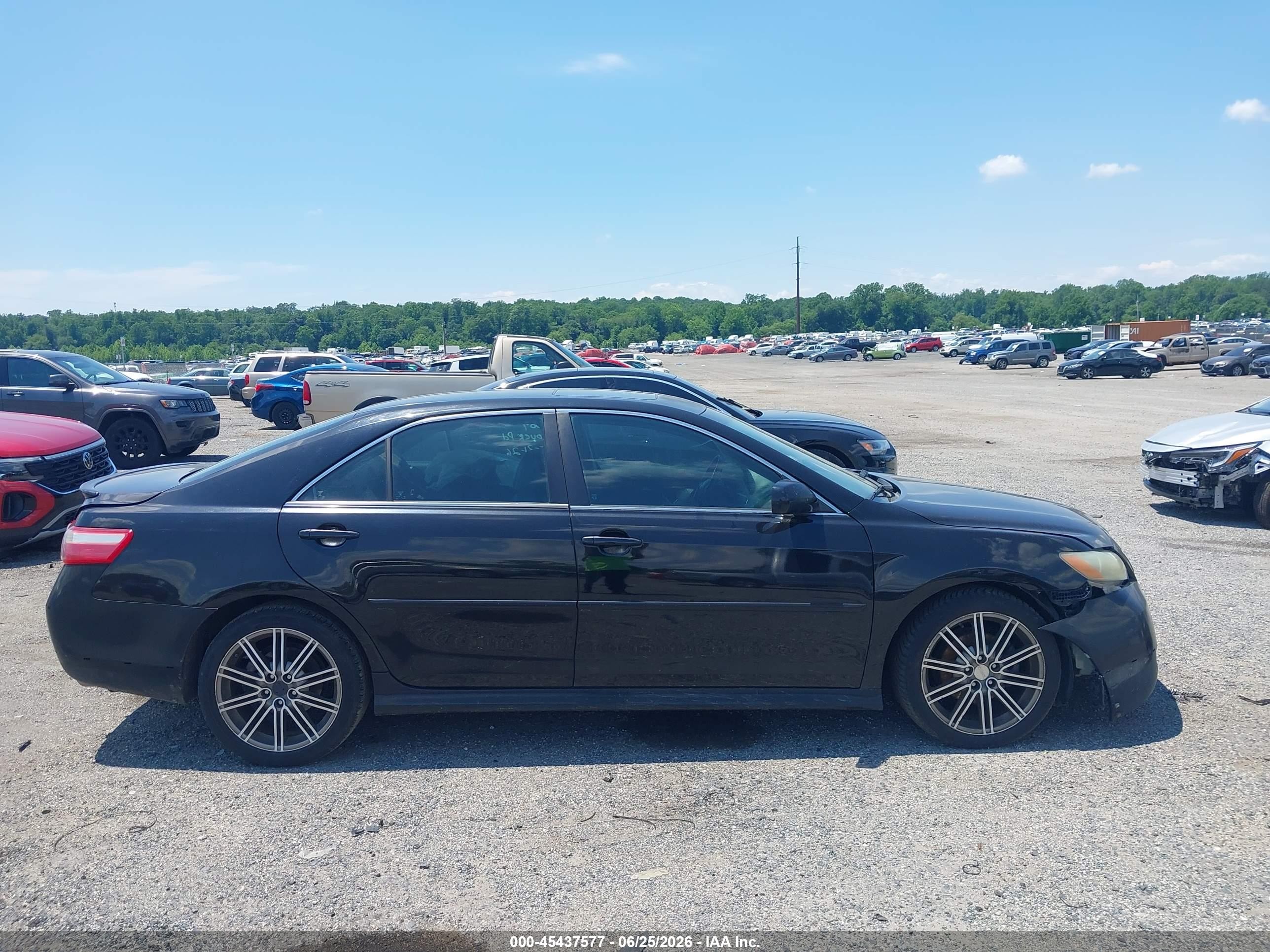 2007 Toyota Camry Se V6 Black vin: 4T1BK46KX7U025831