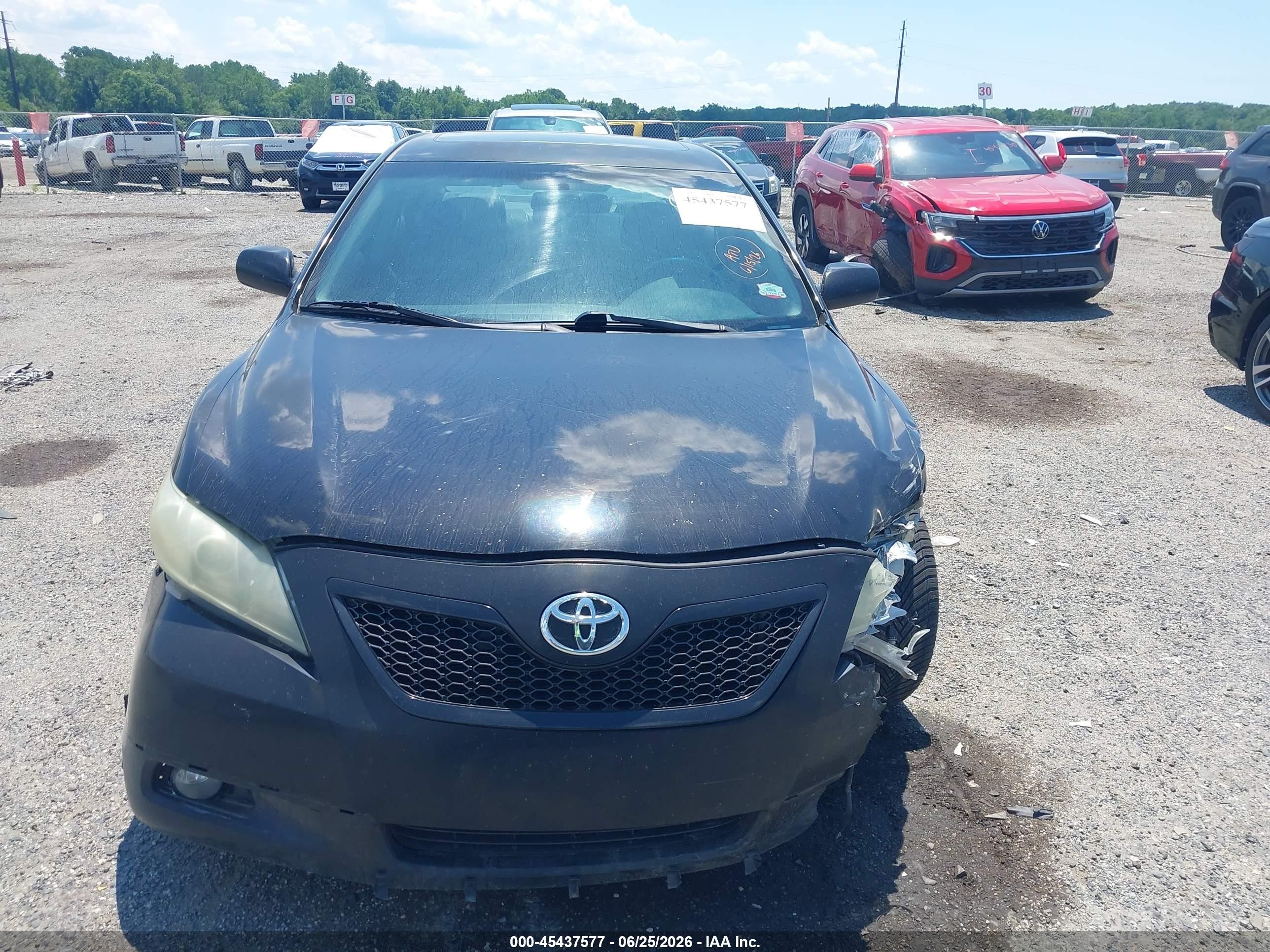 2007 Toyota Camry Se V6 Black vin: 4T1BK46KX7U025831