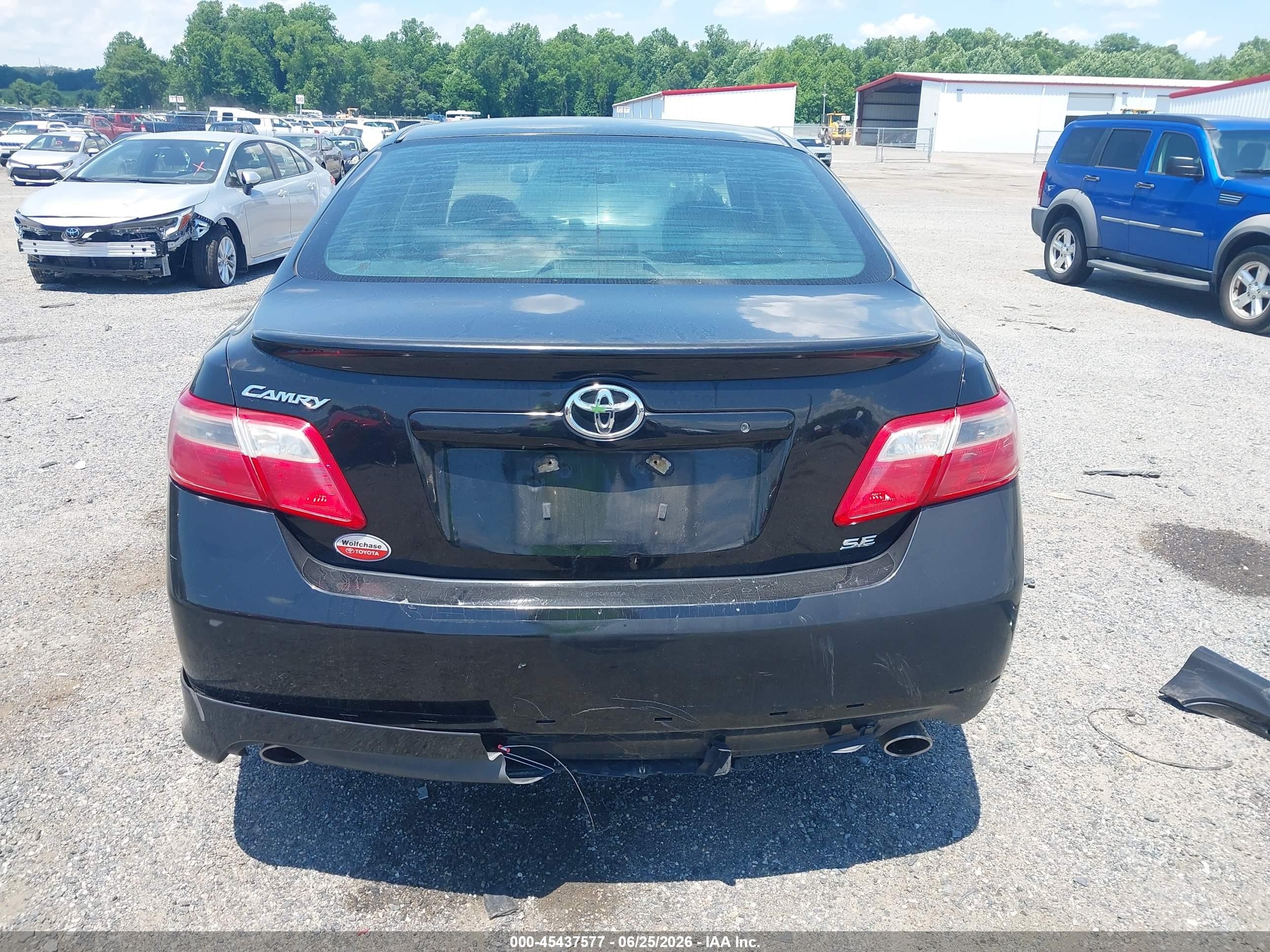 2007 Toyota Camry Se V6 Black vin: 4T1BK46KX7U025831