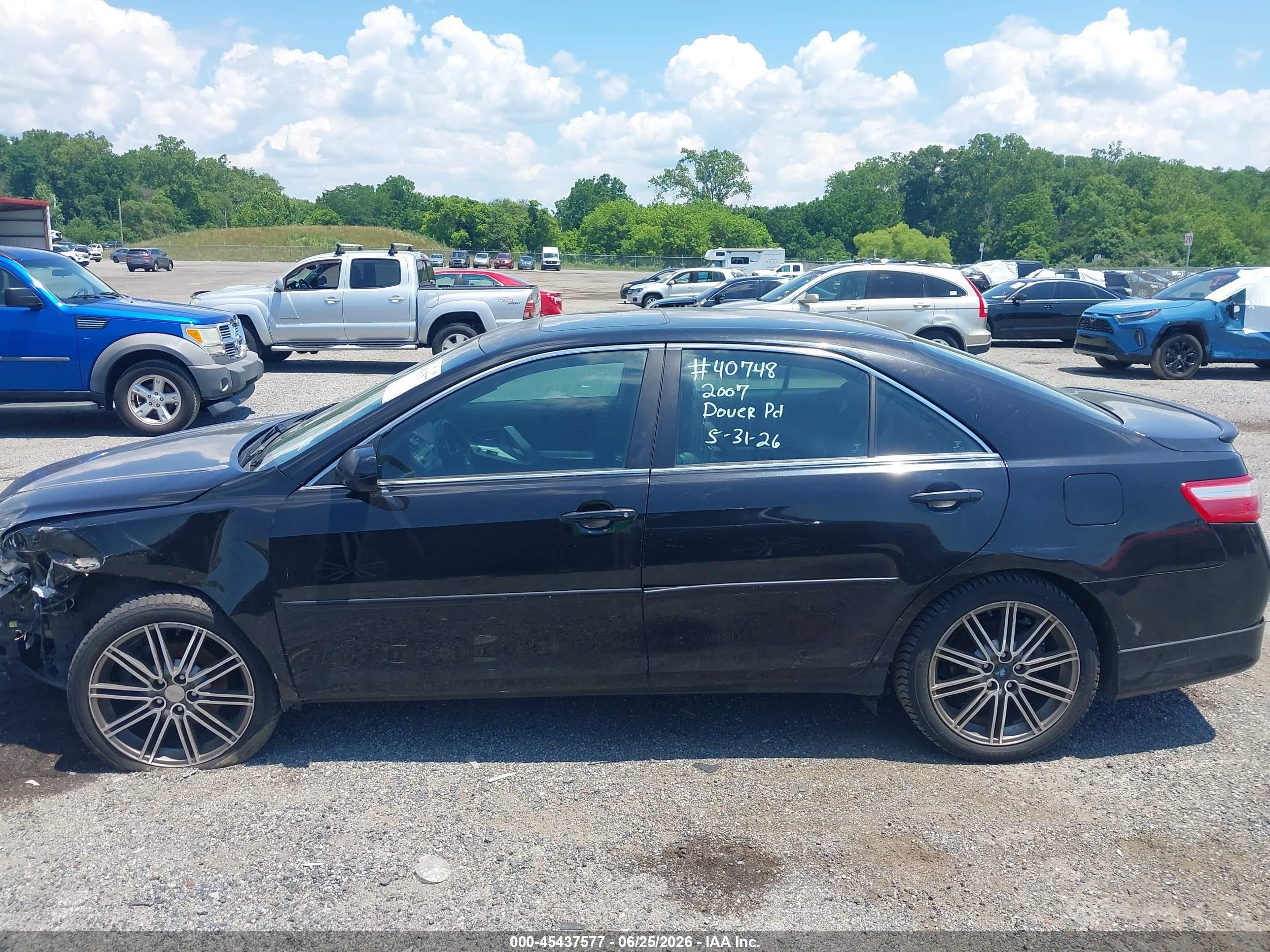 2007 Toyota Camry Se V6 Black vin: 4T1BK46KX7U025831