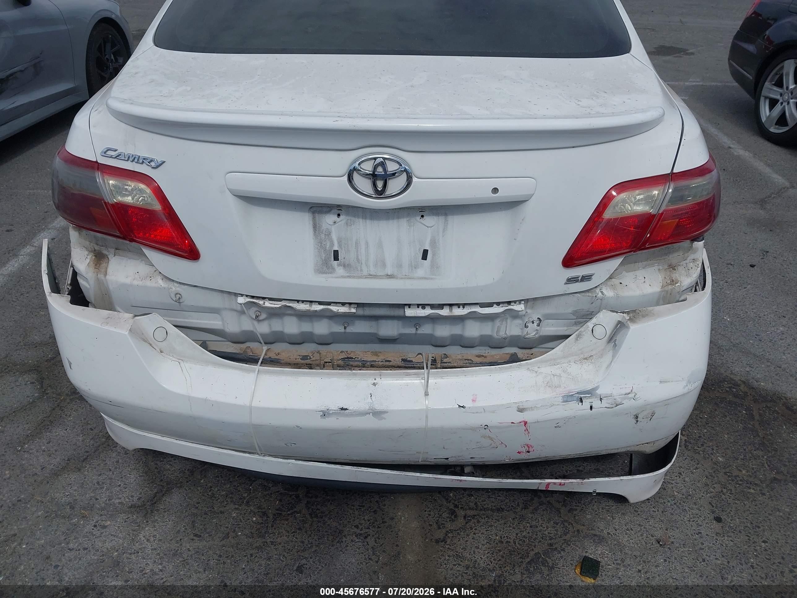 2007 Toyota Camry Se V6 White vin: 4T1BK46KX7U529229