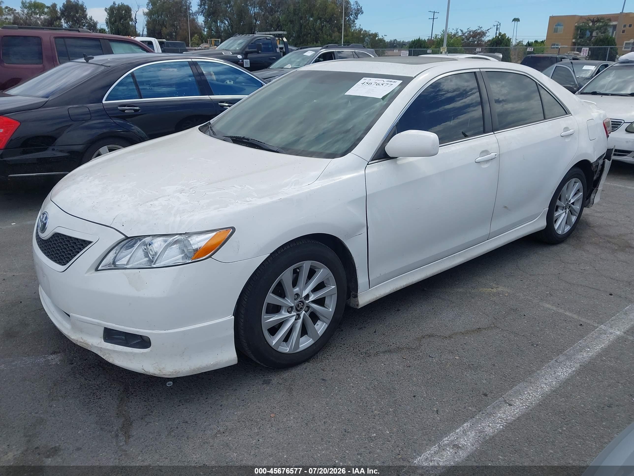 2007 Toyota Camry Se V6 White vin: 4T1BK46KX7U529229