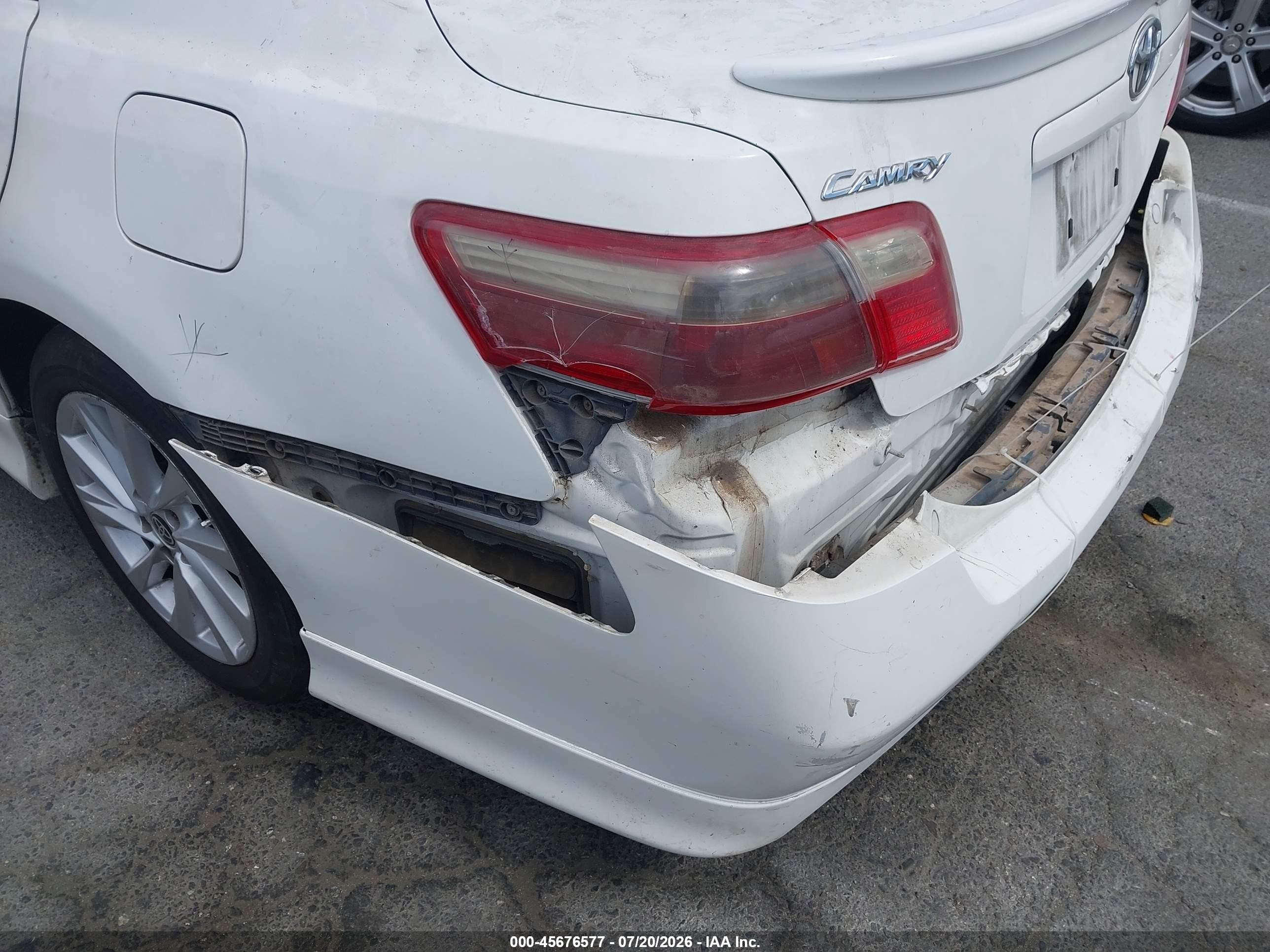 2007 Toyota Camry Se V6 White vin: 4T1BK46KX7U529229