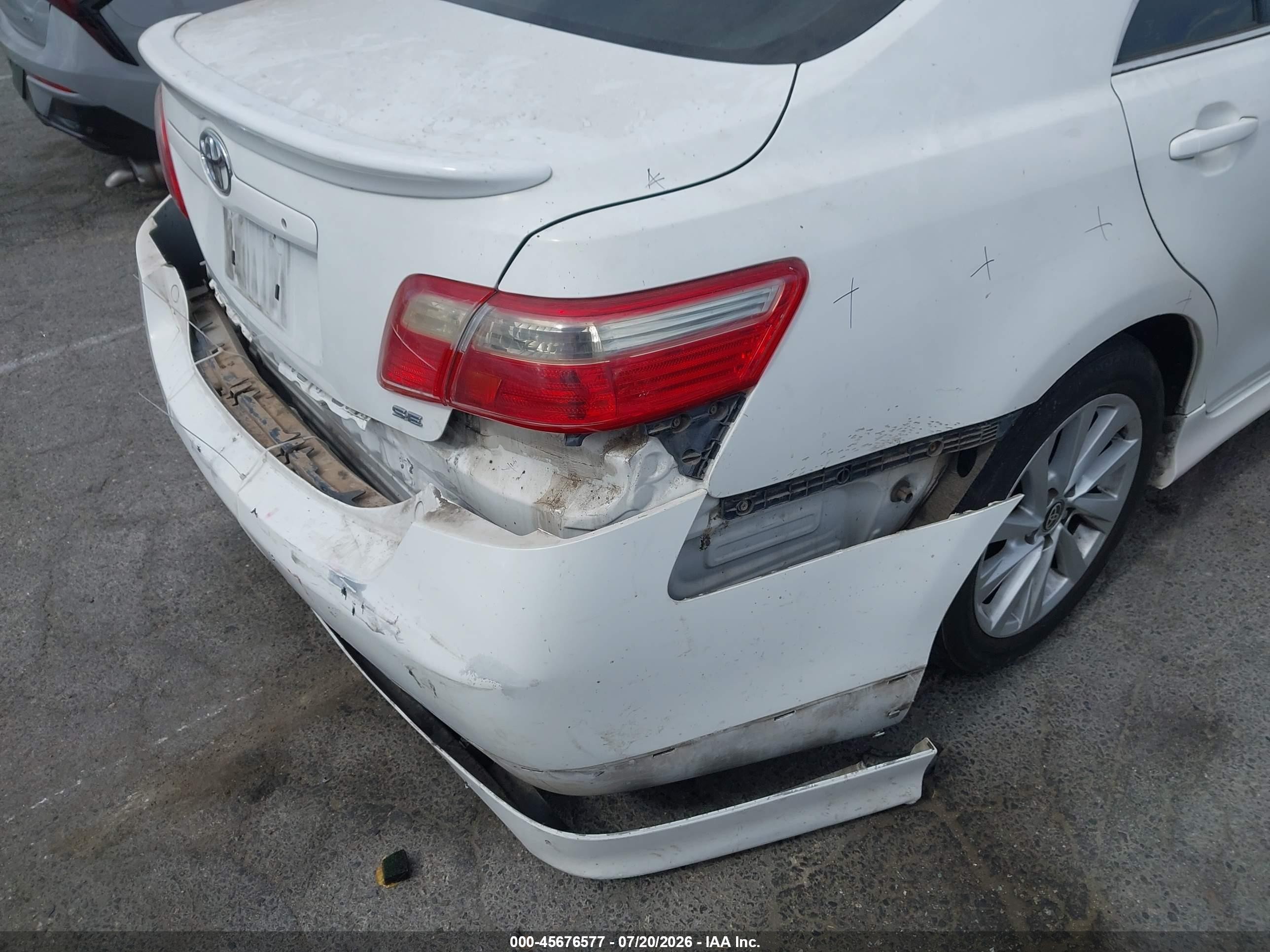 2007 Toyota Camry Se V6 White vin: 4T1BK46KX7U529229