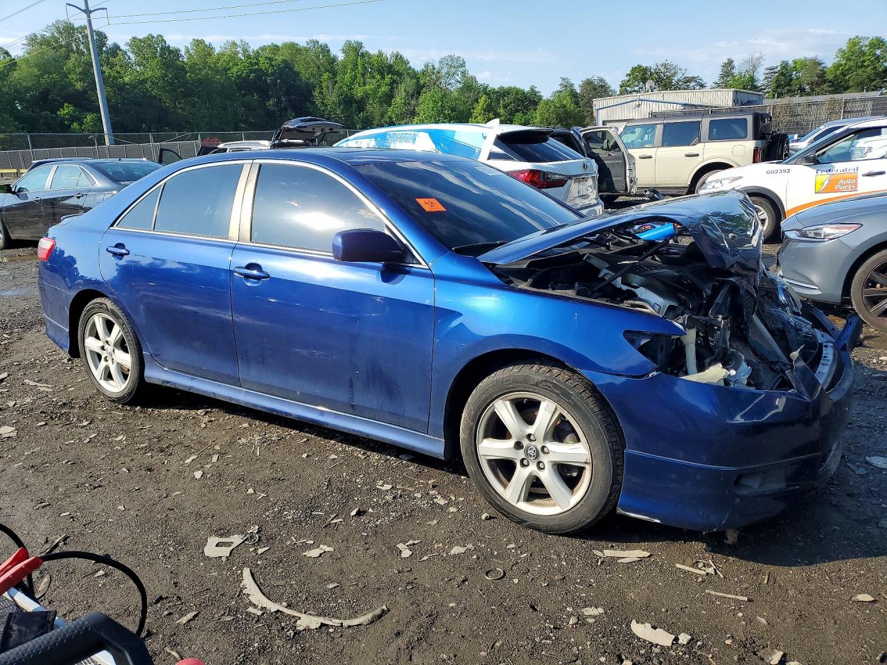 2008 Toyota Camry Se V6 Blue vin: 4T1BK46KX8U058667