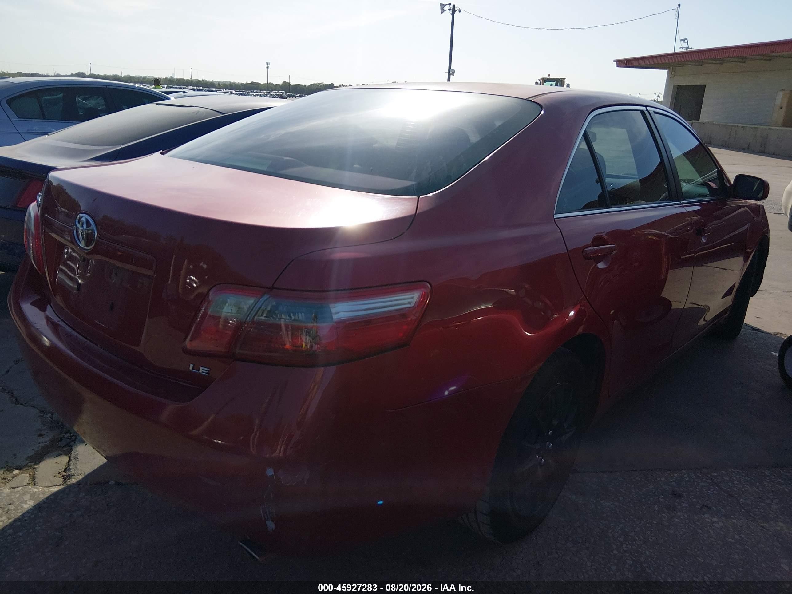 2008 Toyota Camry Le Red vin: 4T1BK46KX8U059138