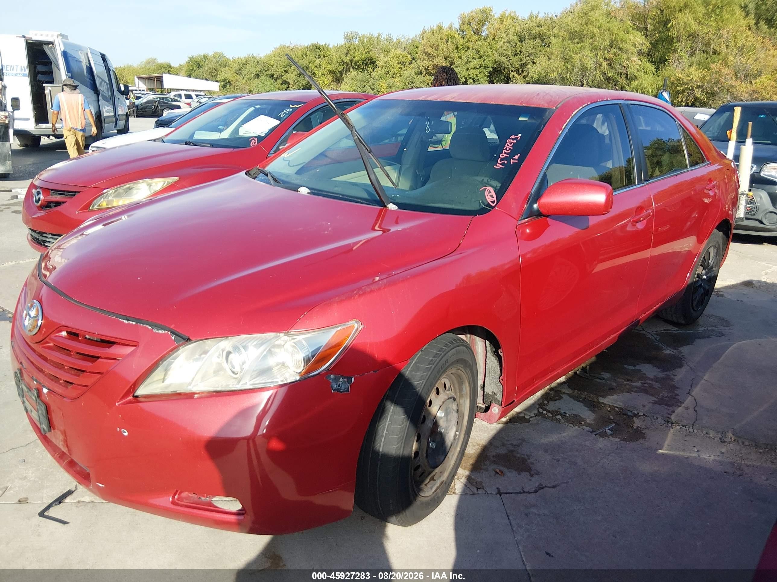 2008 Toyota Camry Le Red vin: 4T1BK46KX8U059138