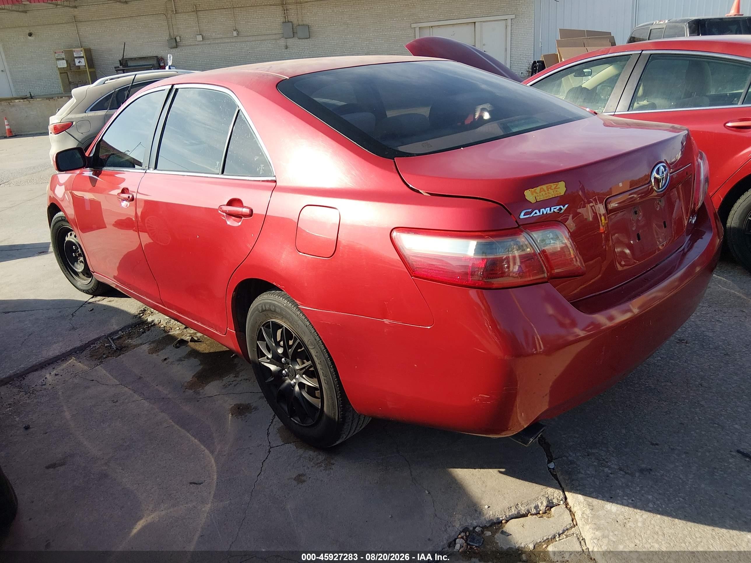2008 Toyota Camry Le Red vin: 4T1BK46KX8U059138