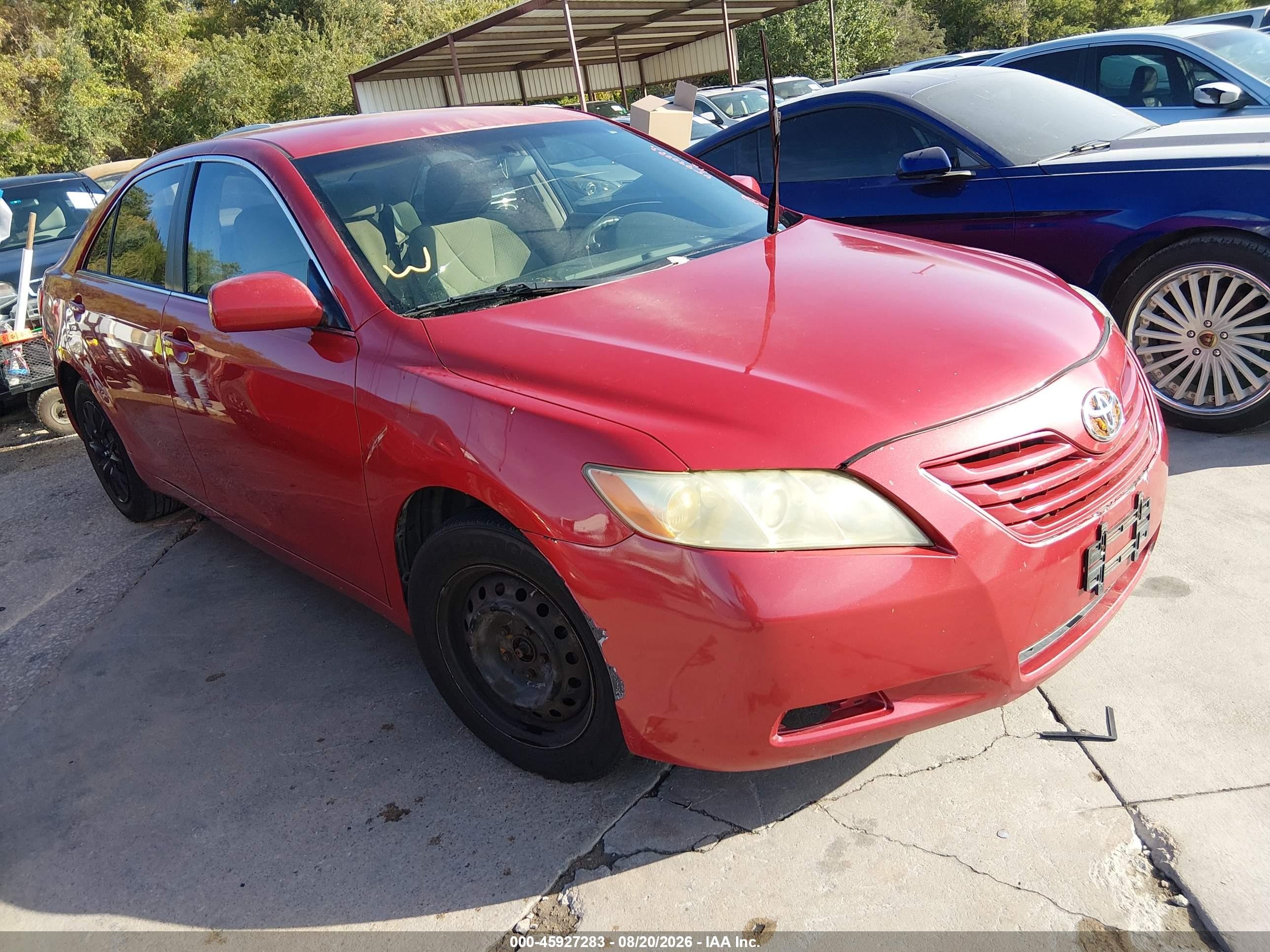 2008 Toyota Camry Le Red vin: 4T1BK46KX8U059138