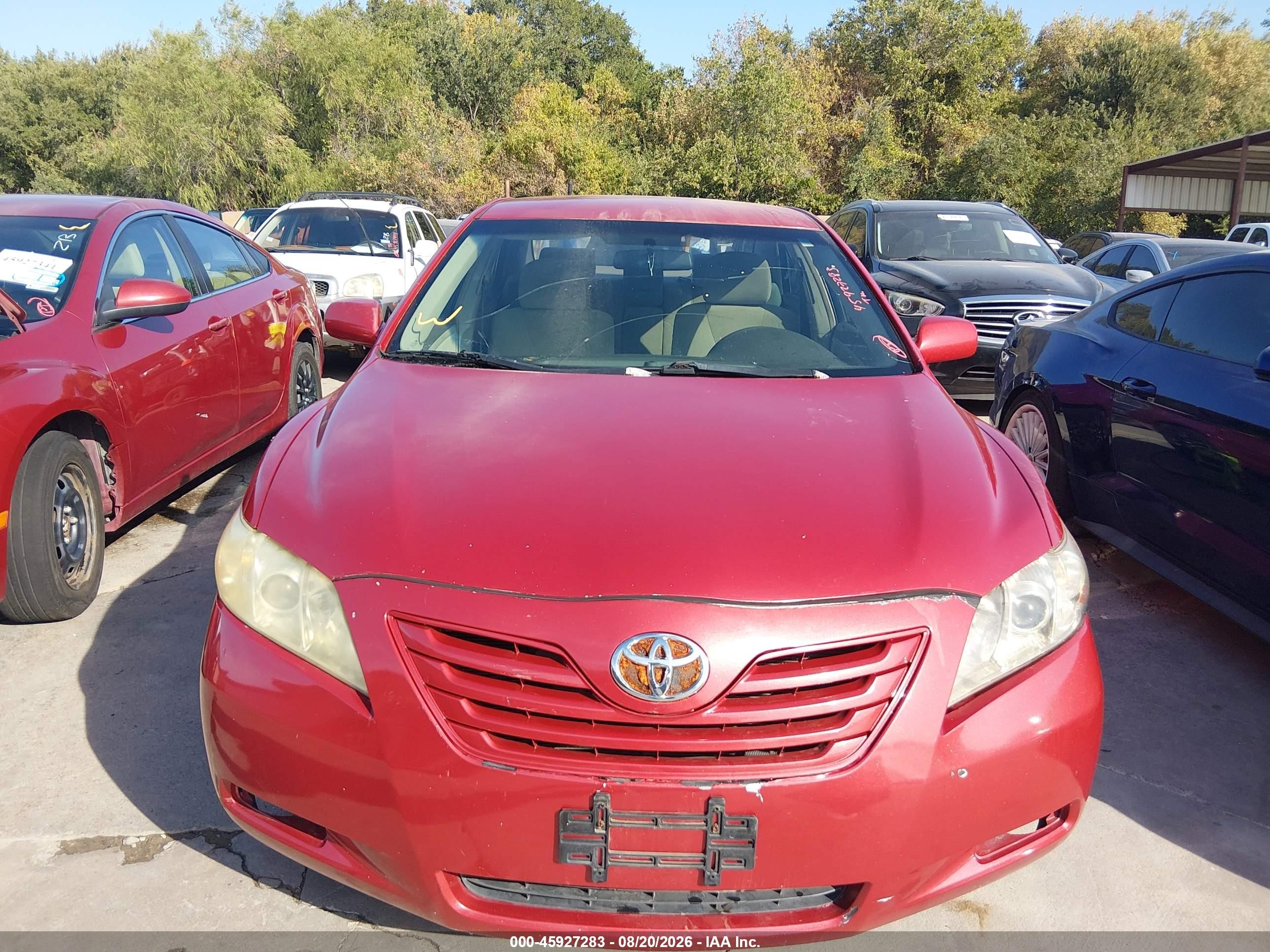 2008 Toyota Camry Le Red vin: 4T1BK46KX8U059138