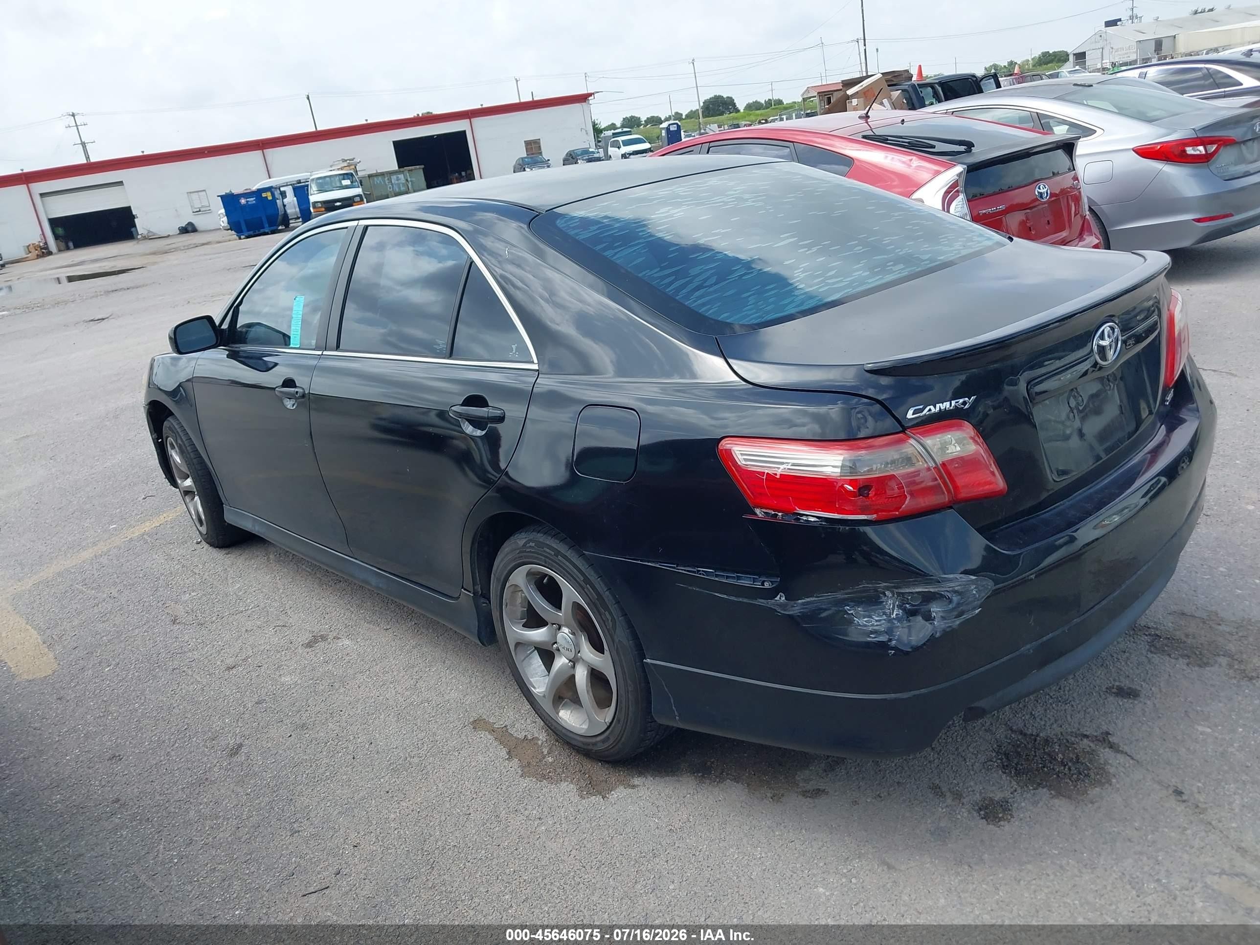 2008 Toyota Camry Se Black vin: 4T1BK46KX8U563186