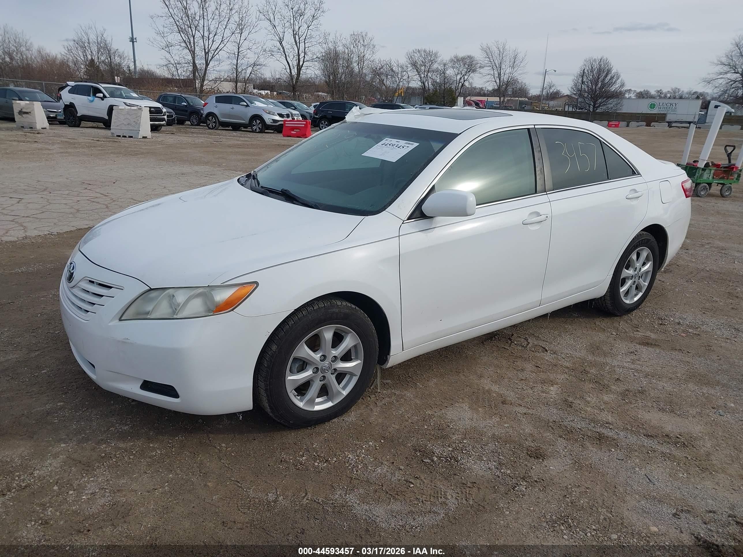 2008 Toyota Camry Le V6 White vin: 4T1BK46KX8U566296