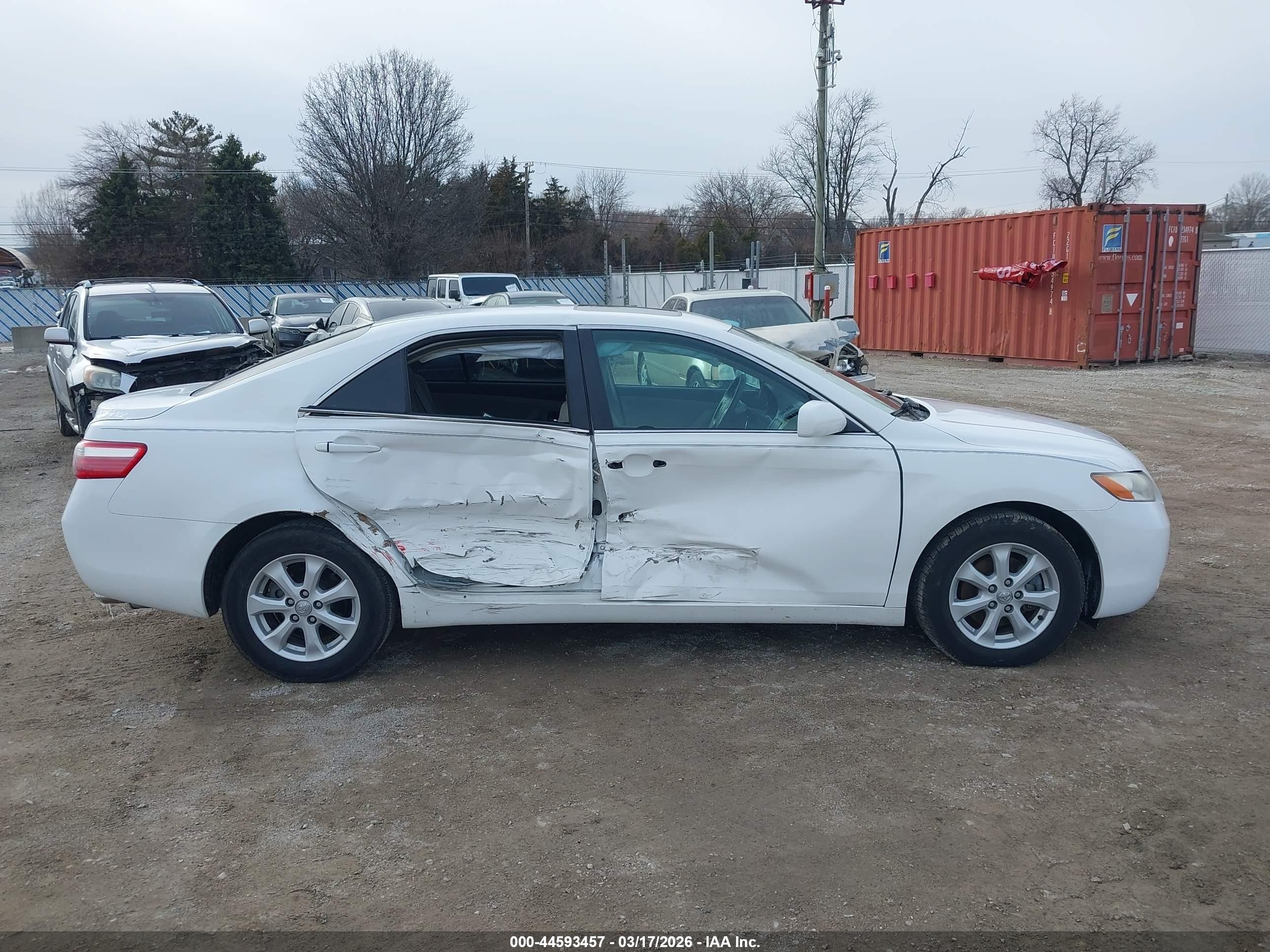 2008 Toyota Camry Le V6 White vin: 4T1BK46KX8U566296