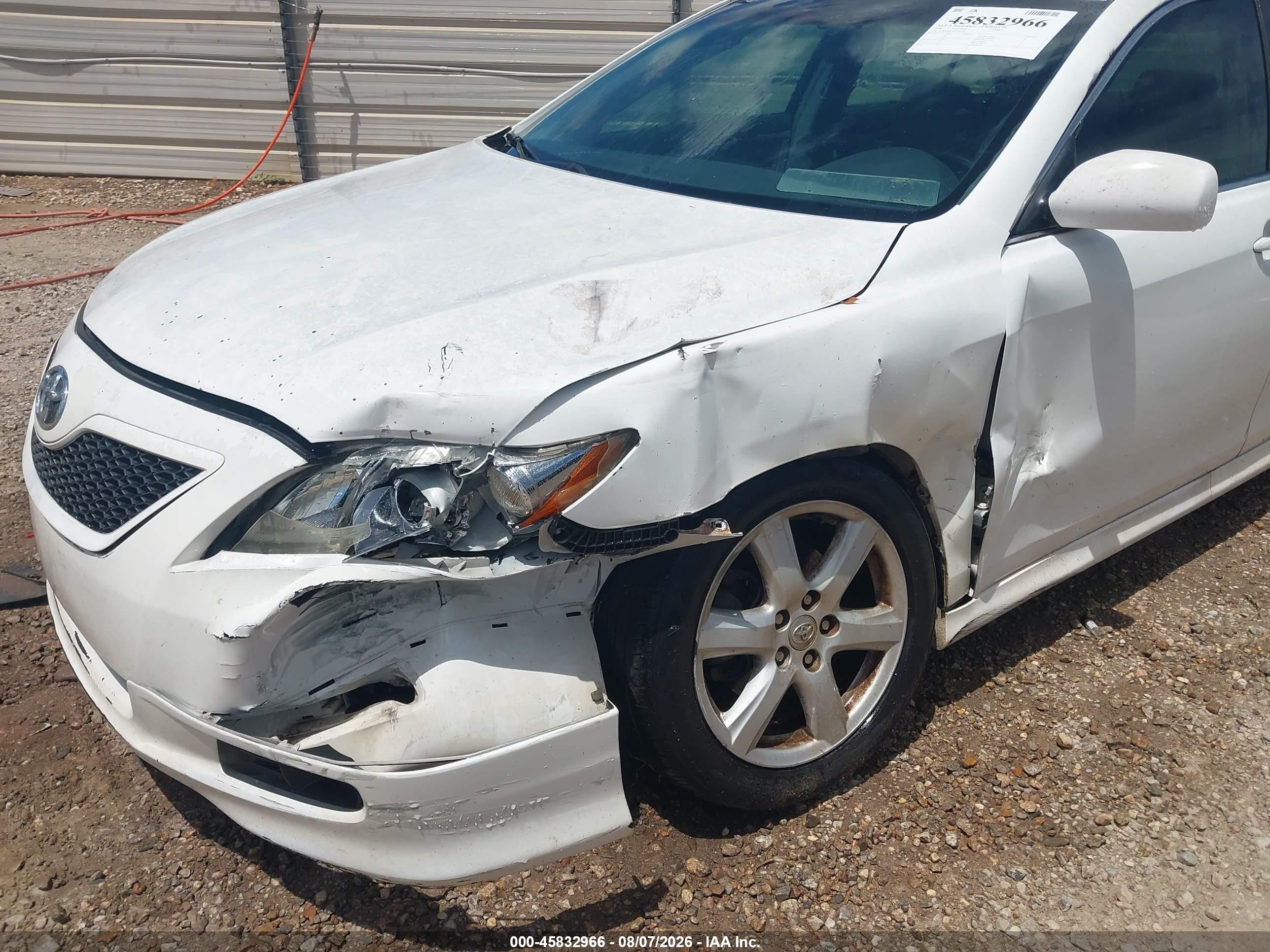 2008 Toyota Camry Se White vin: 4T1BK46KX8U568078