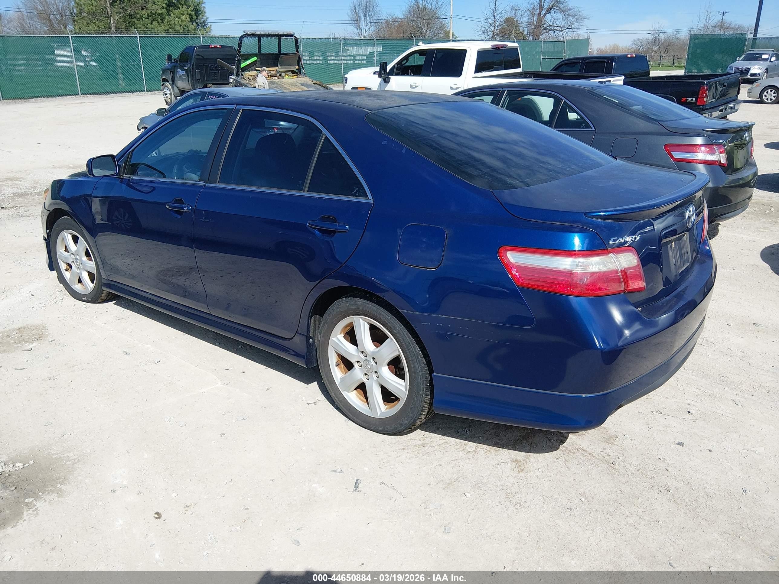 2009 Toyota Camry Se V6 Blue vin: 4T1BK46KX9U087555