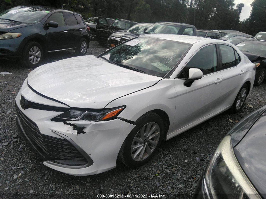 2022 Toyota Camry Le Белый vin: 4T1C11AK0NU637756