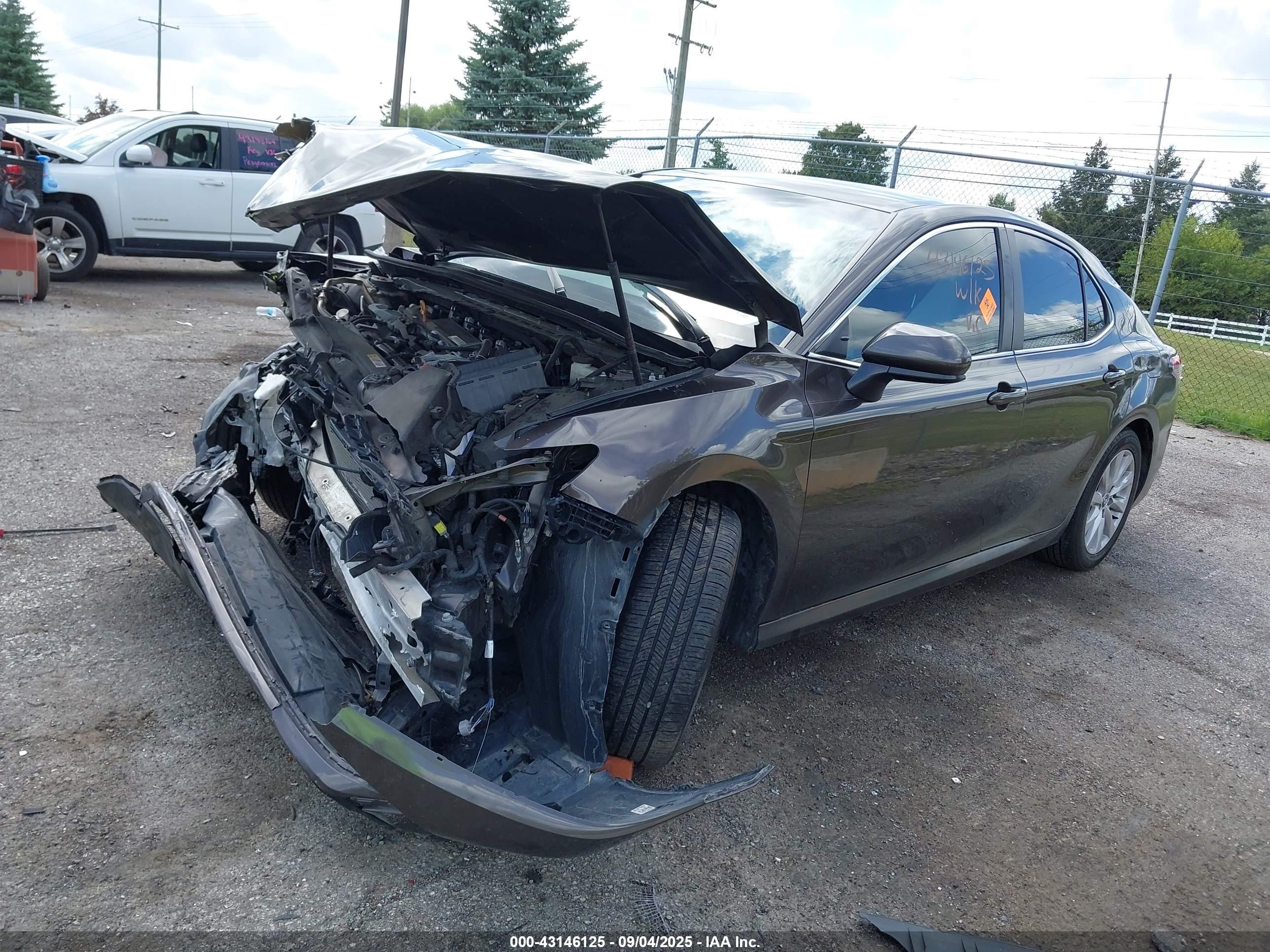 2020 Toyota Camry Le Gray vin: 4T1C11AK2LU859955