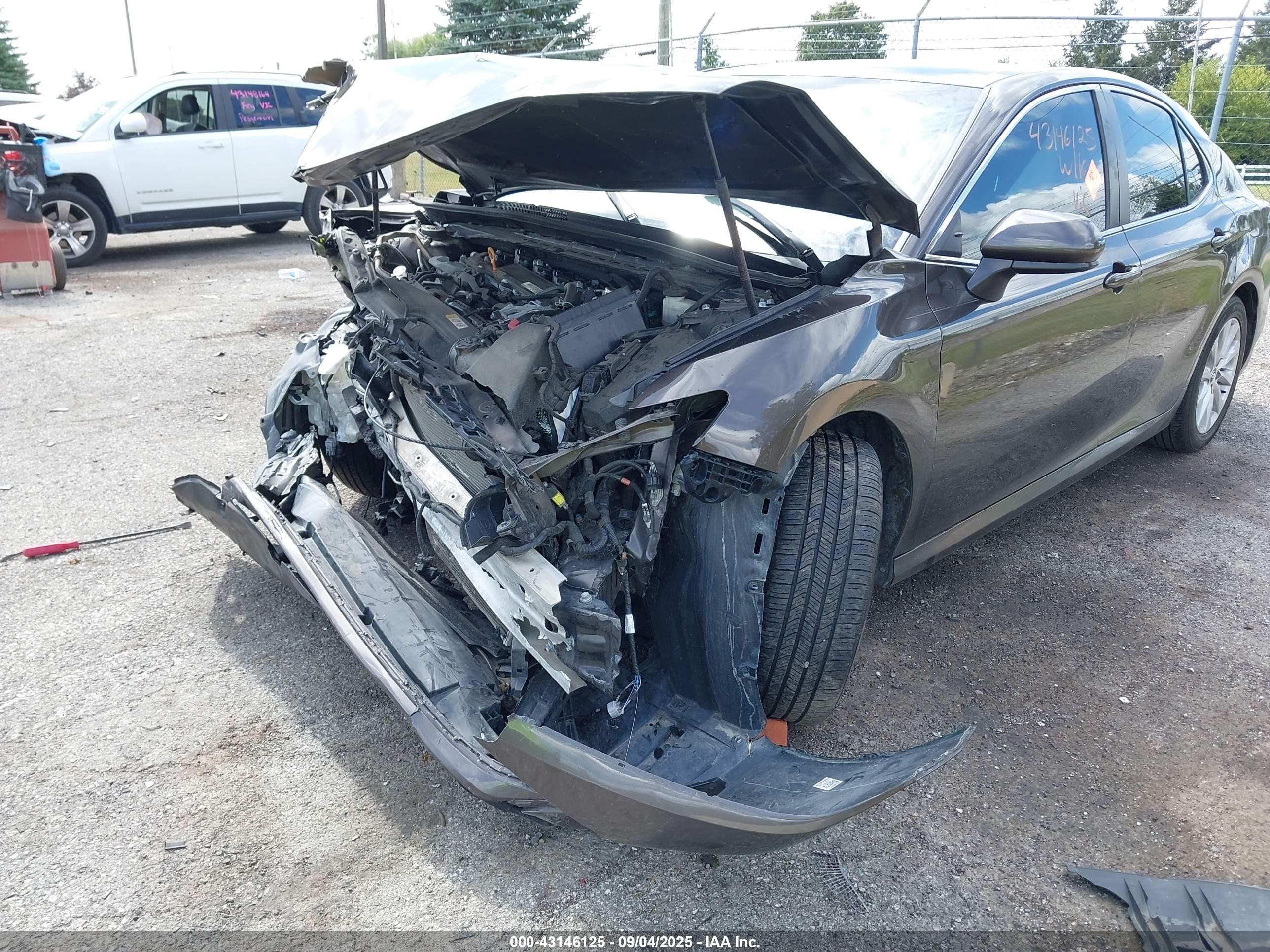 2020 Toyota Camry Le Gray vin: 4T1C11AK2LU859955