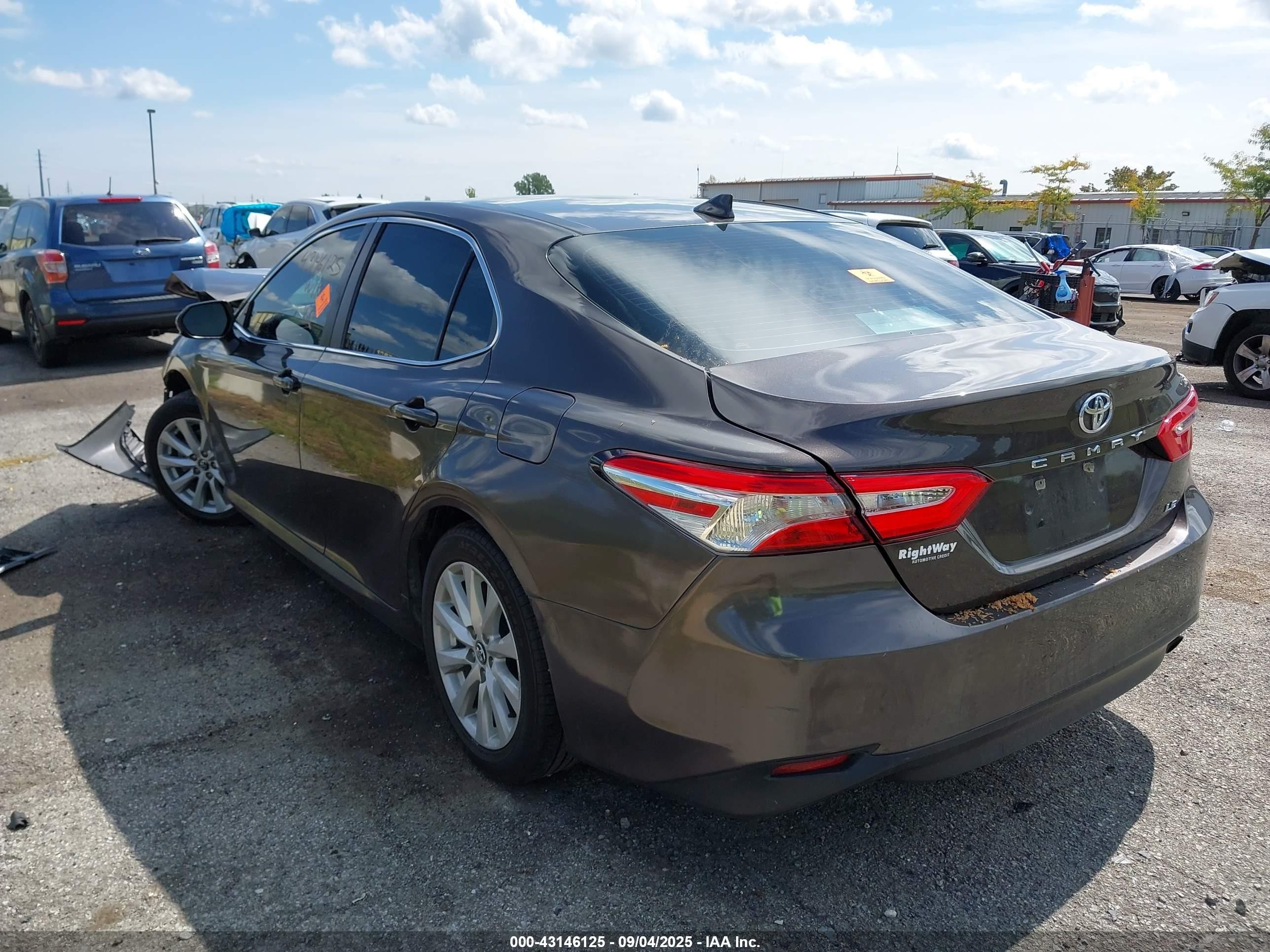 2020 Toyota Camry Le Gray vin: 4T1C11AK2LU859955