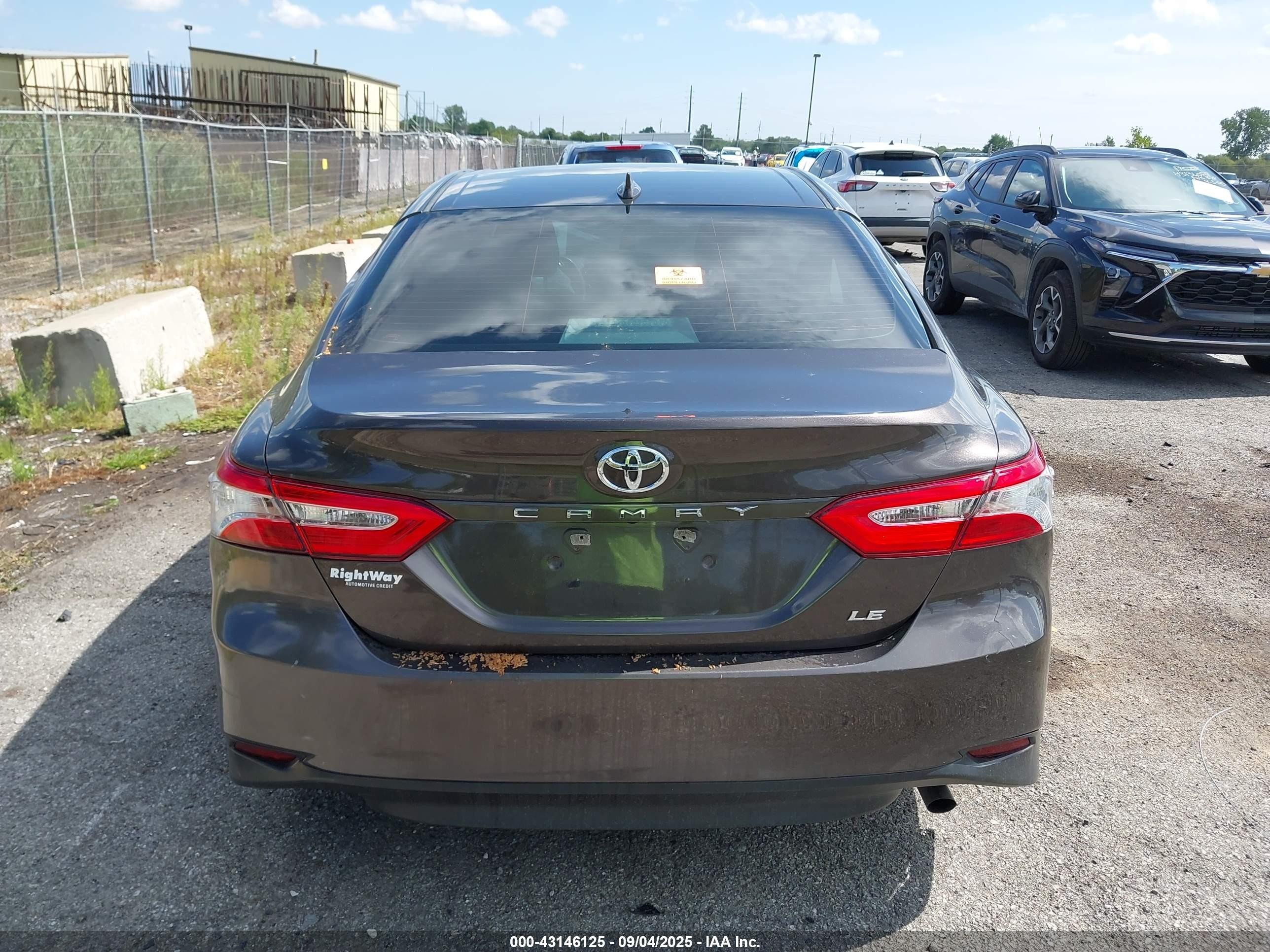 2020 Toyota Camry Le Gray vin: 4T1C11AK2LU859955