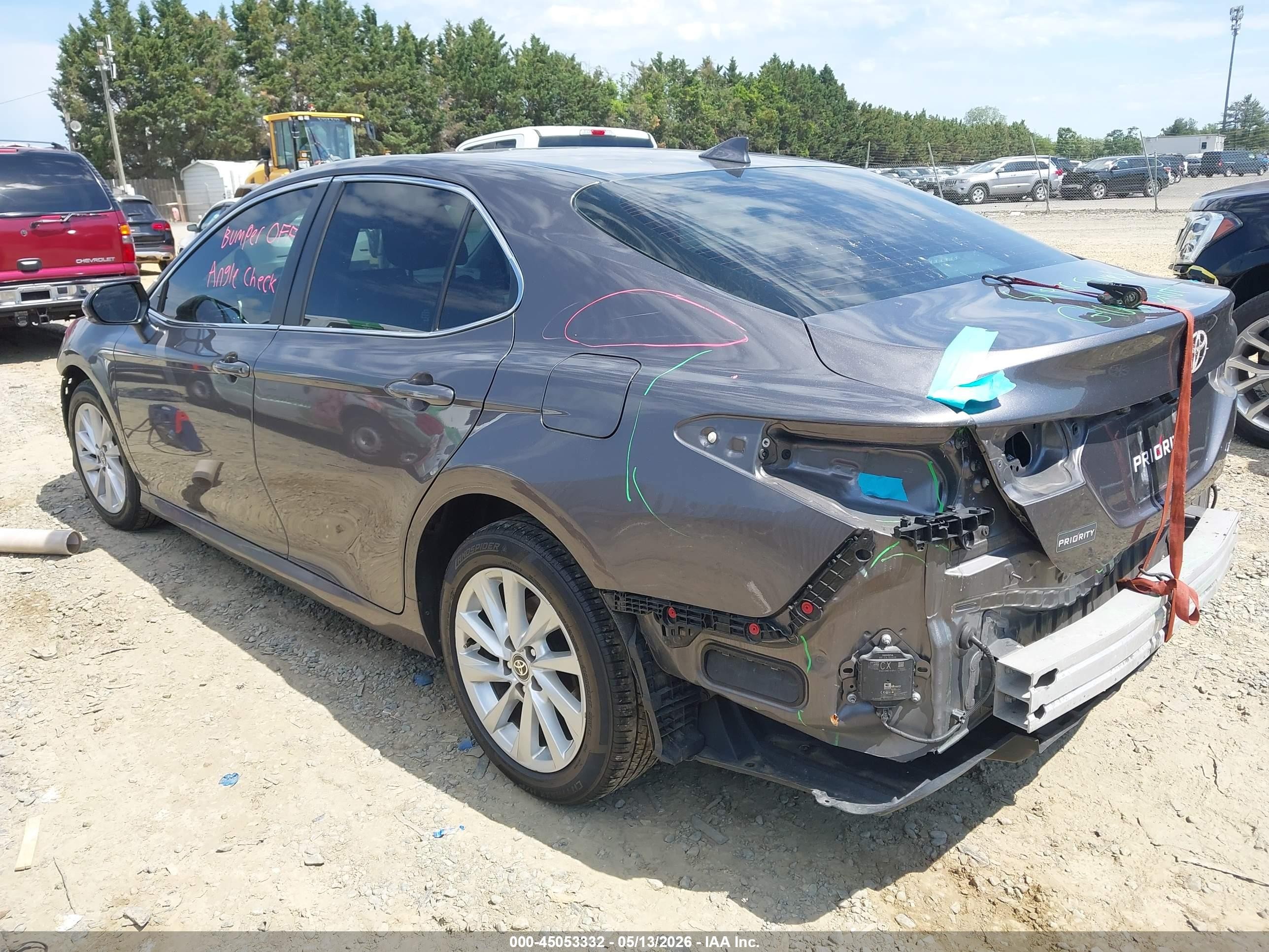 2023 Toyota Camry Le Серый vin: 4T1C11AK4PU748121
